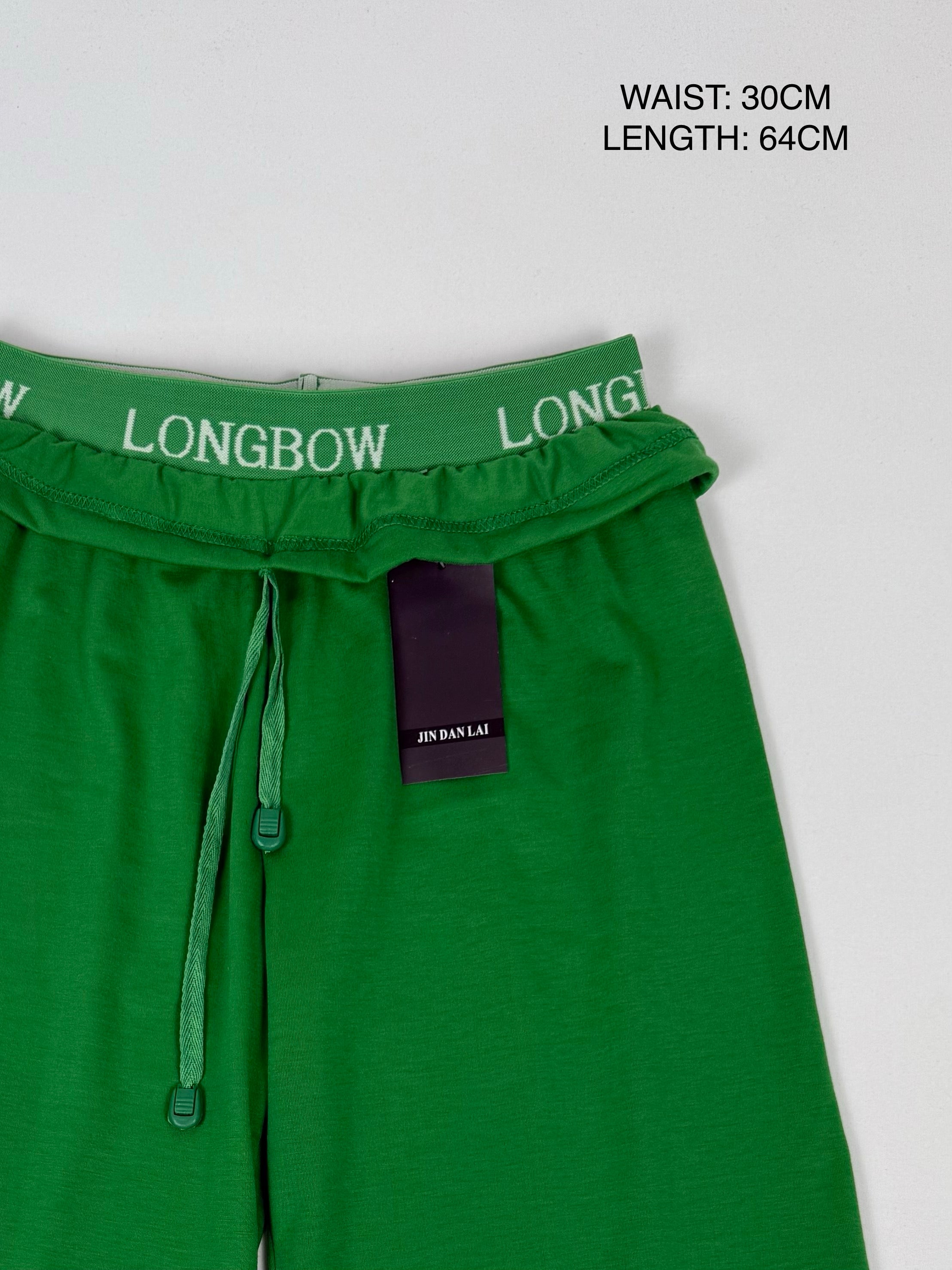 Green baggy capri pants (S)