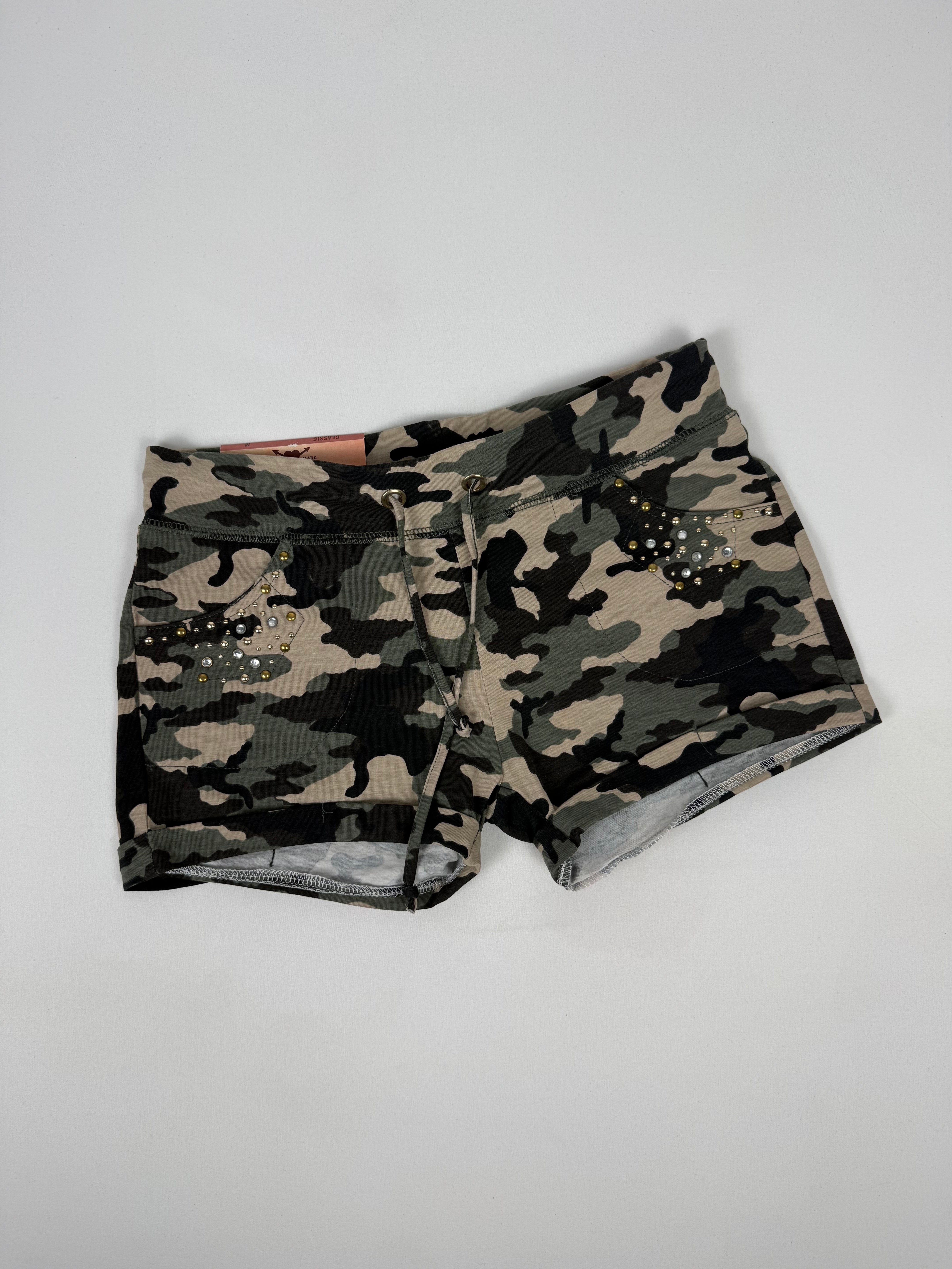 Khaki camo mini short (S)