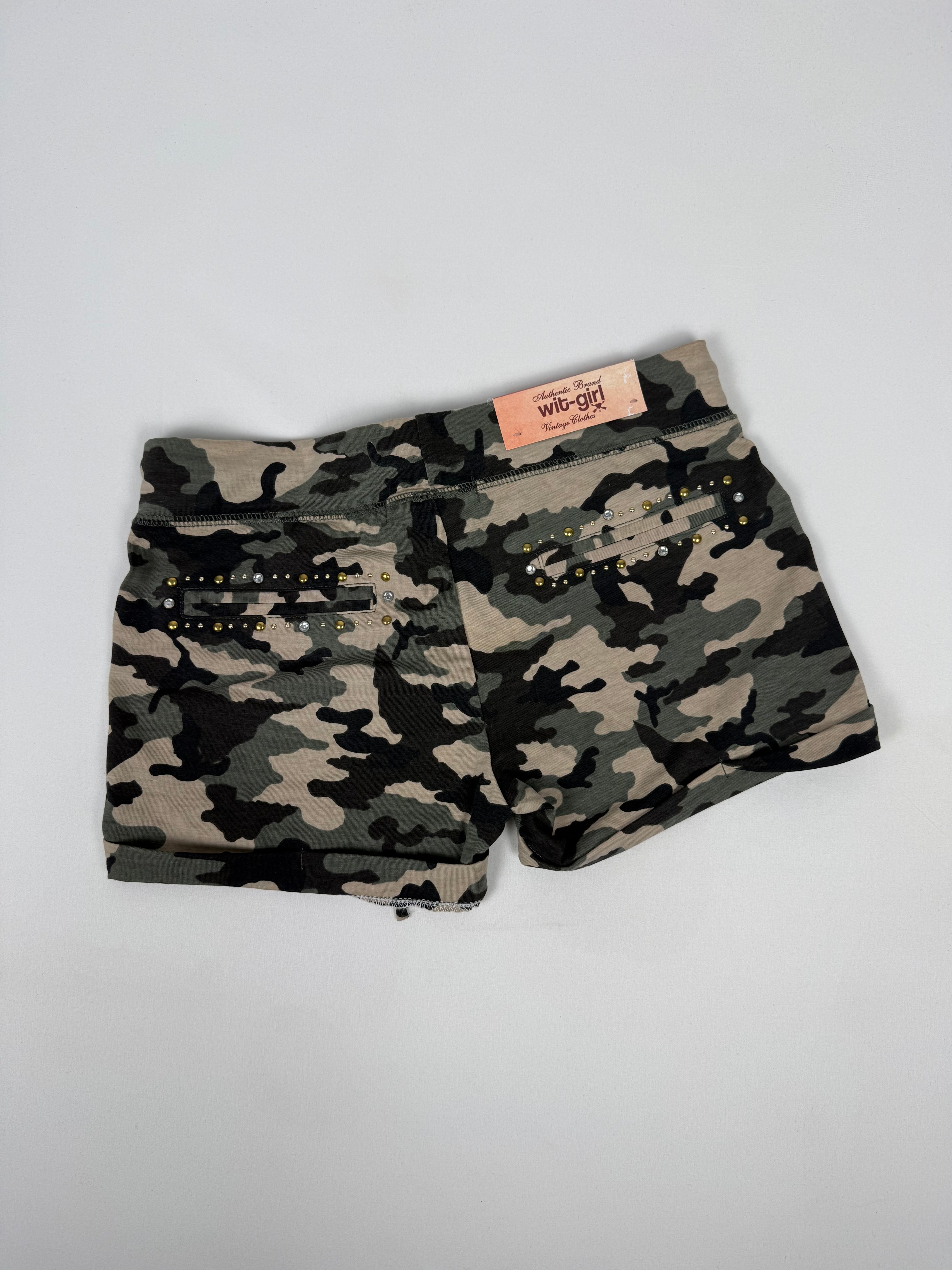 Khaki camo mini short (S)