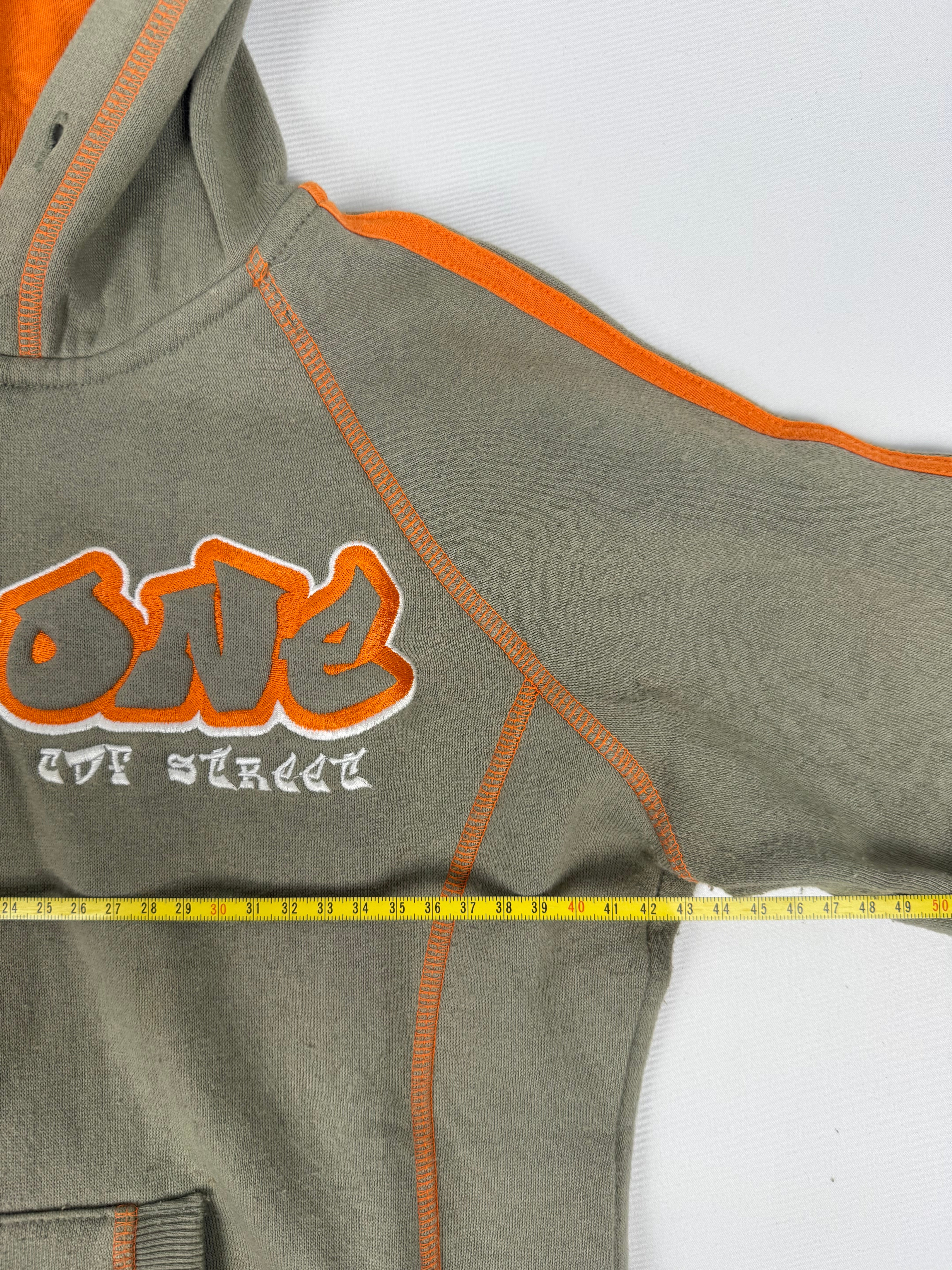 Khaki zip up hoodie (M)