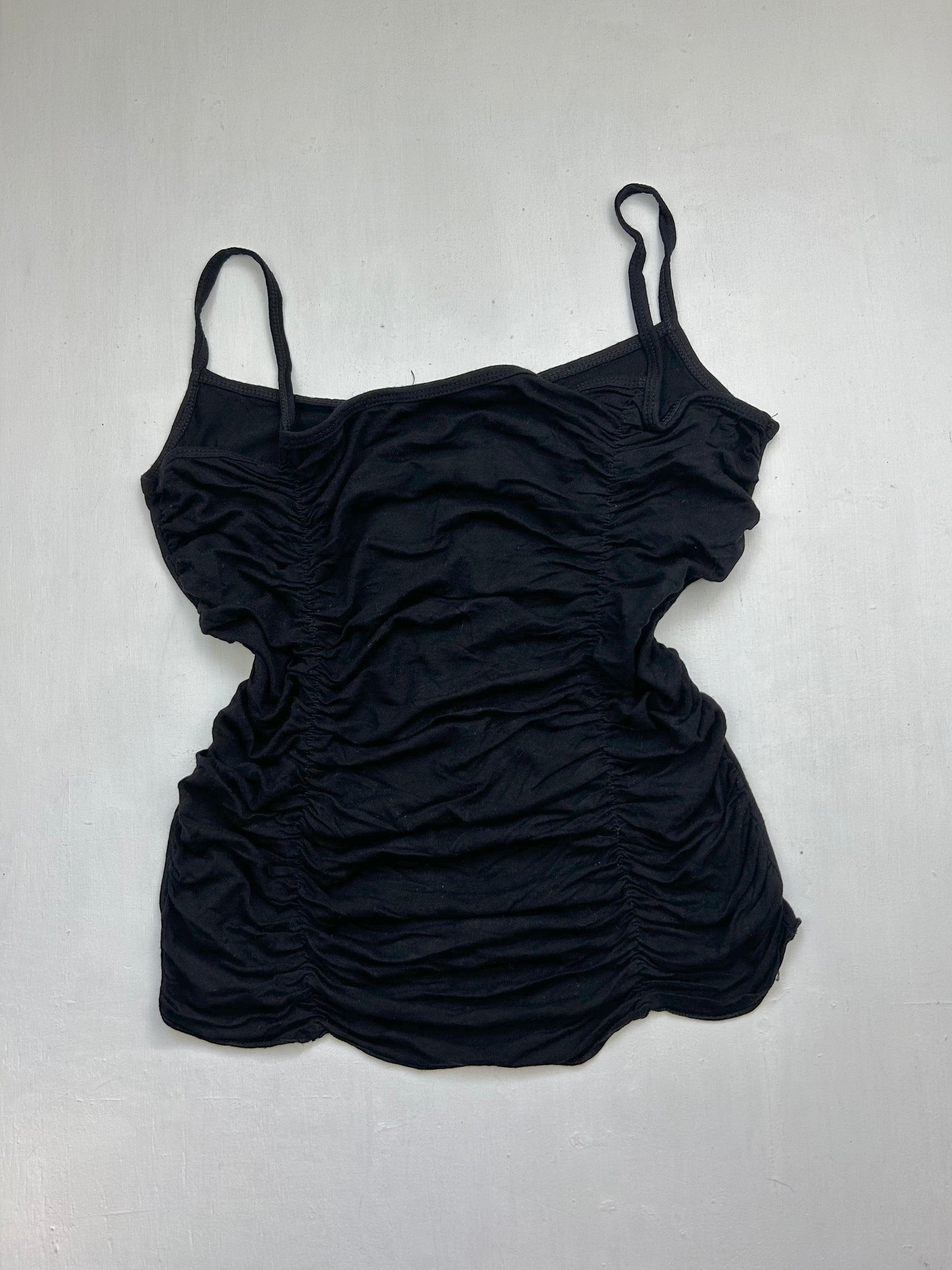 Black ruched cami top (M/L)