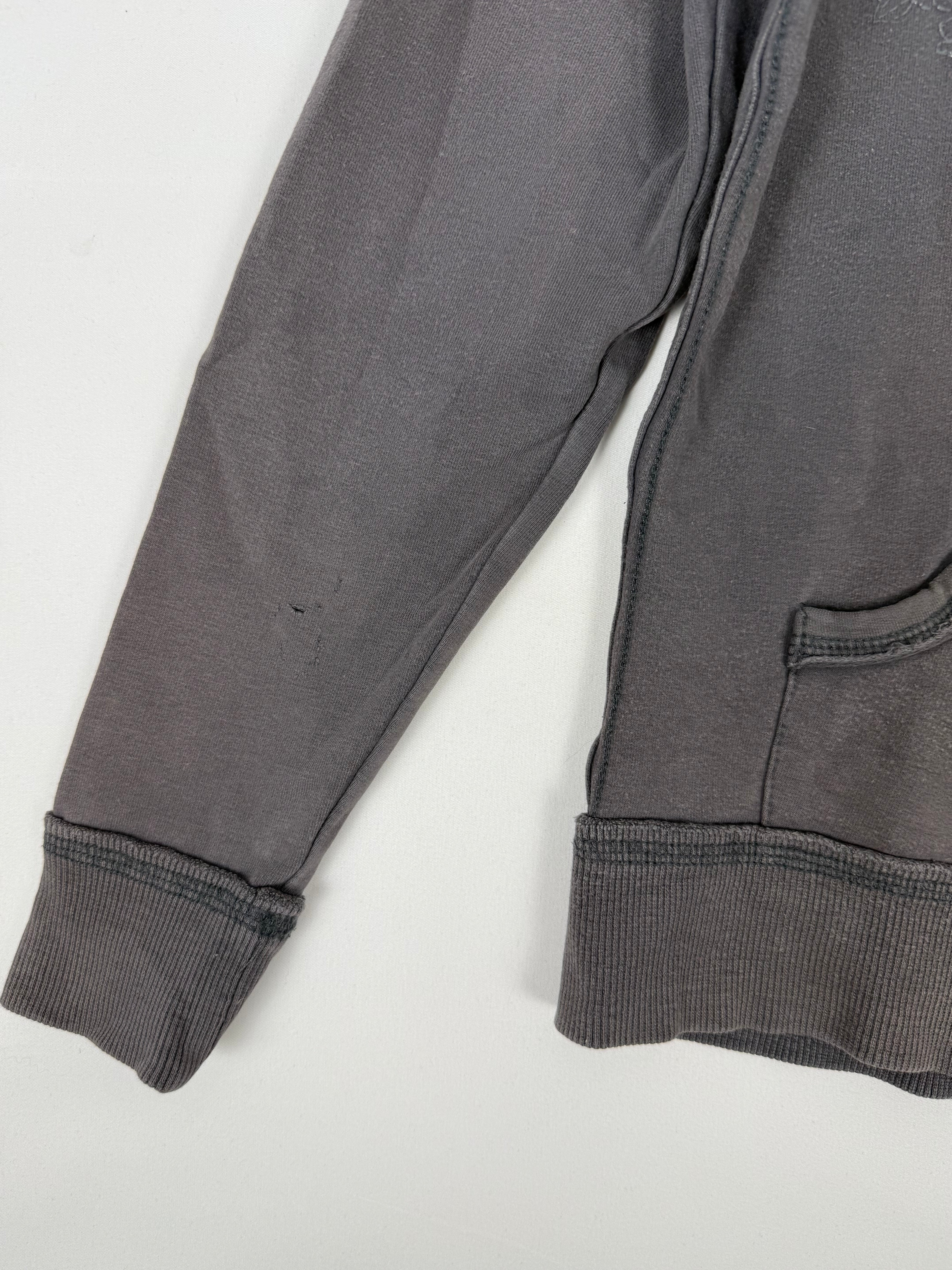 Grey zip up cotton hoodie (XS)