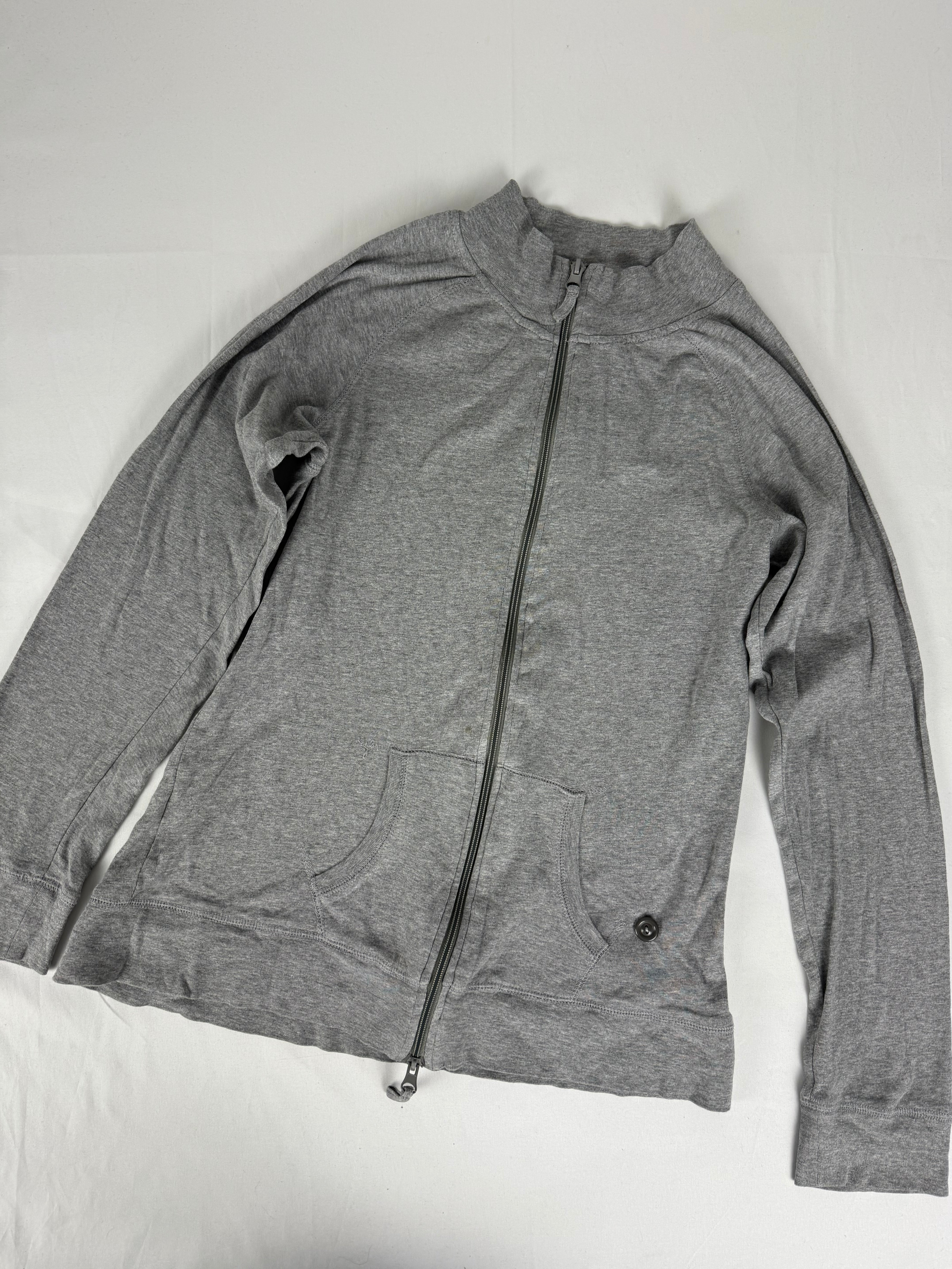 Grey zip up cotton sweatshirt (XL)