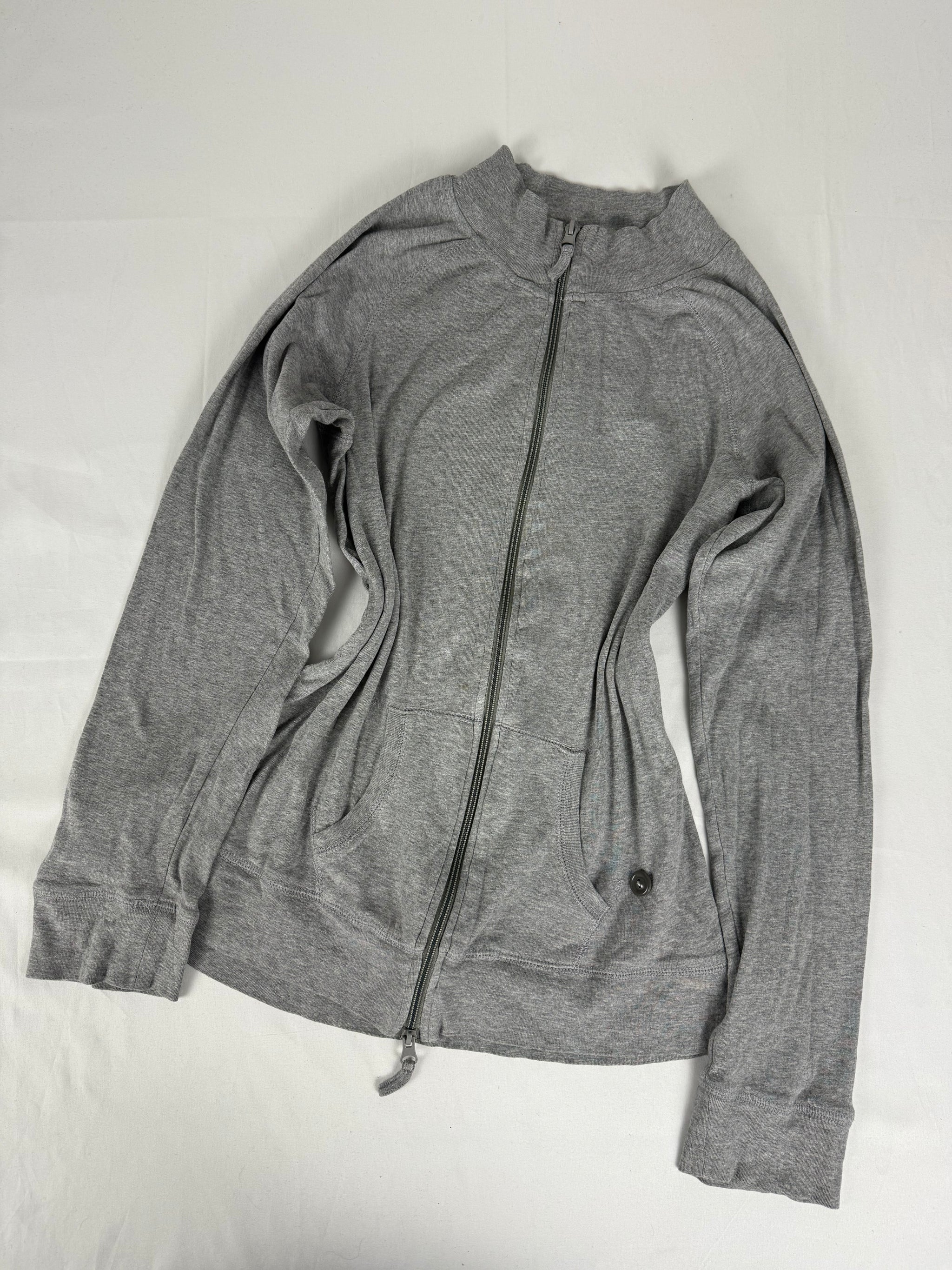 Grey zip up cotton sweatshirt (XL)