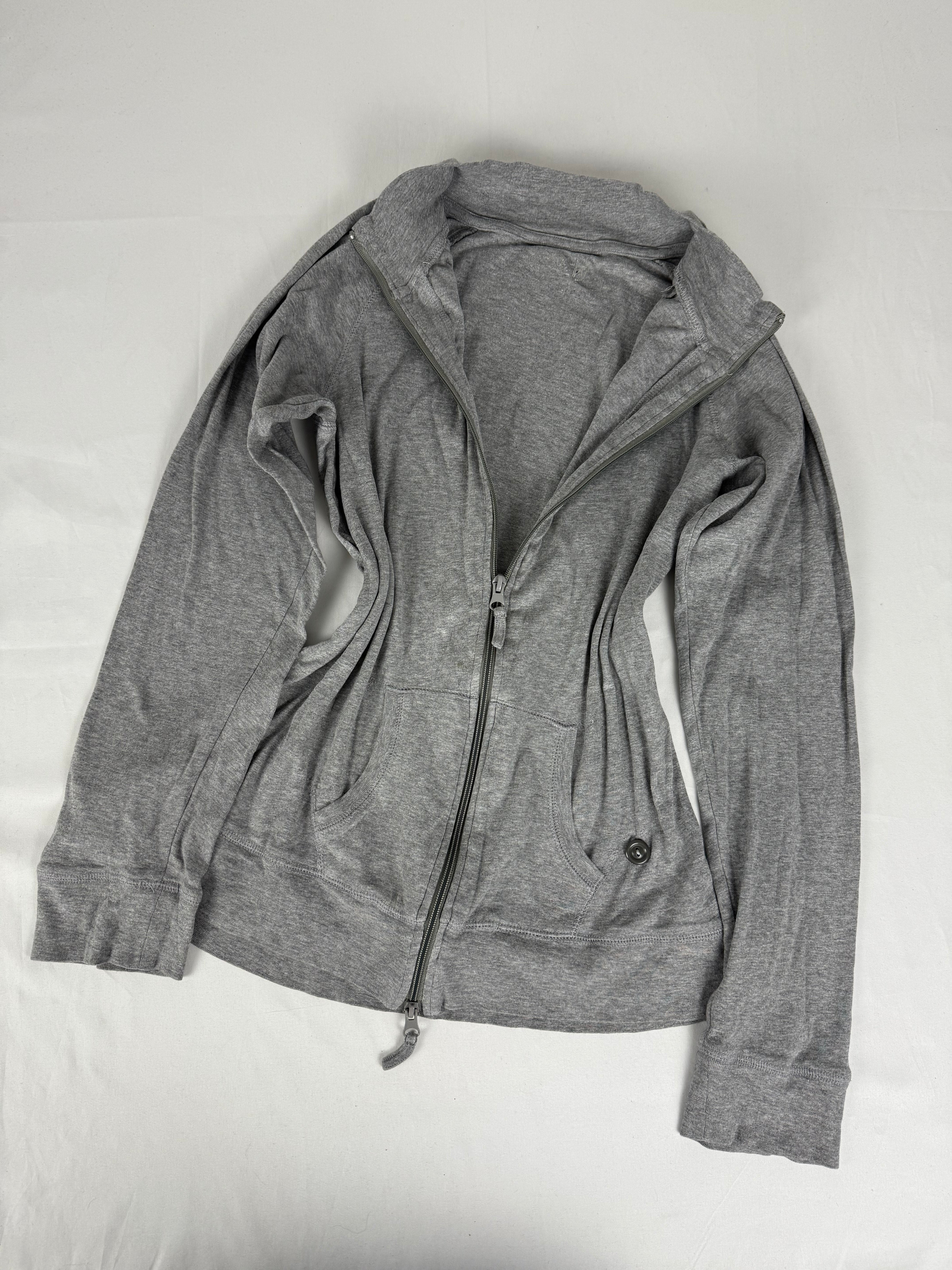 Grey zip up cotton sweatshirt (XL)