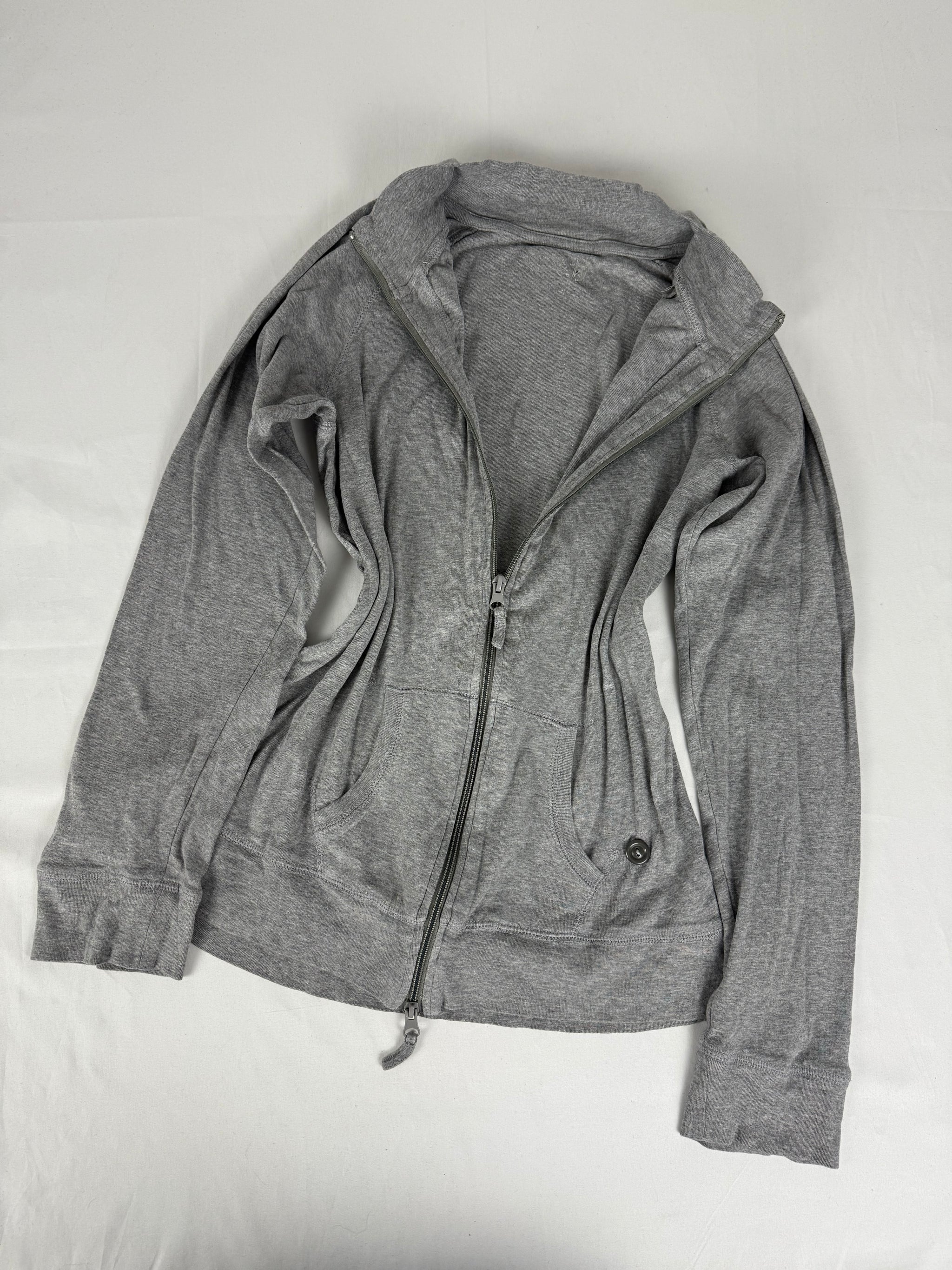 Grey zip up cotton sweatshirt (XL)