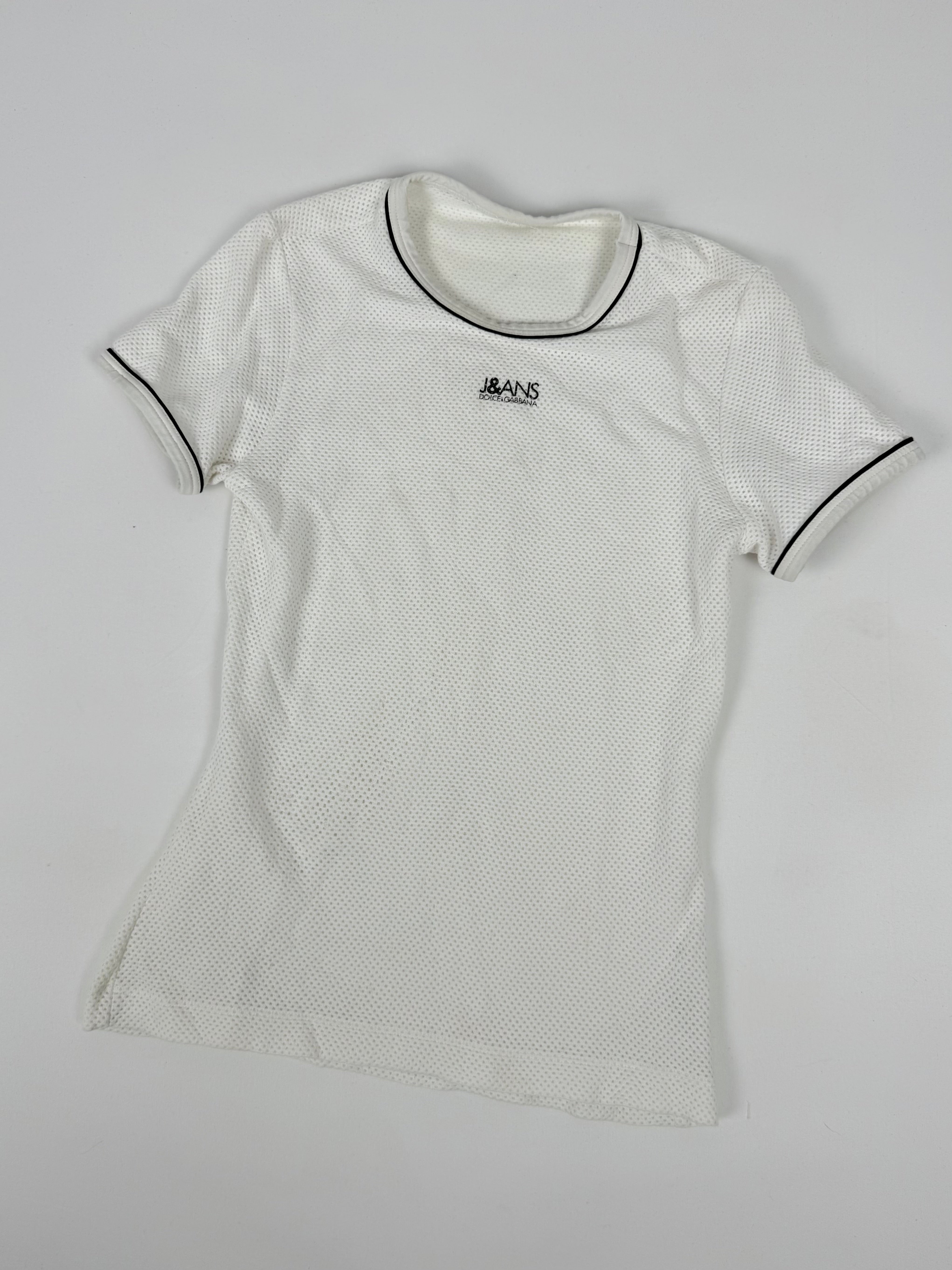 White activewear tight fit tee (S)