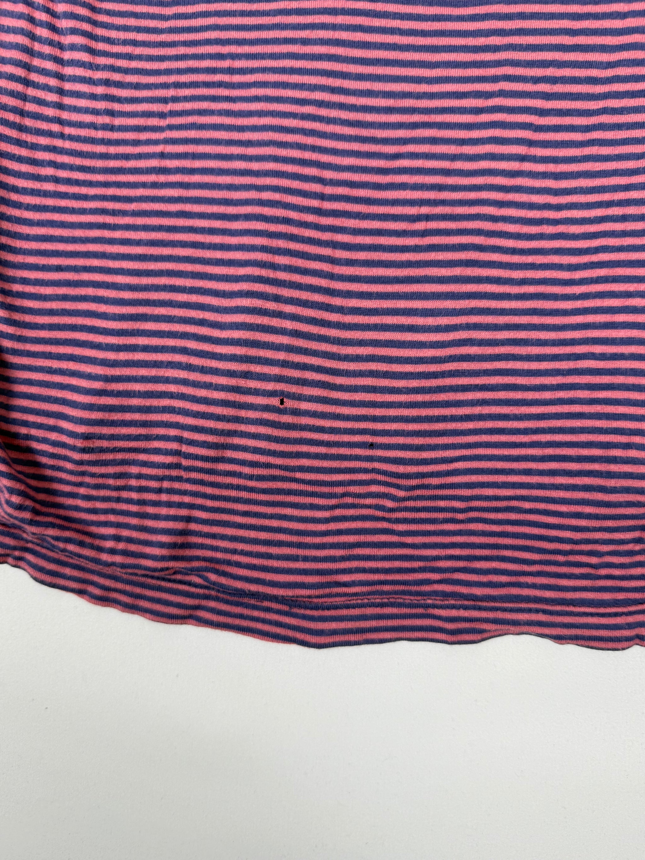 Purple striped plunge neck tee (XL)