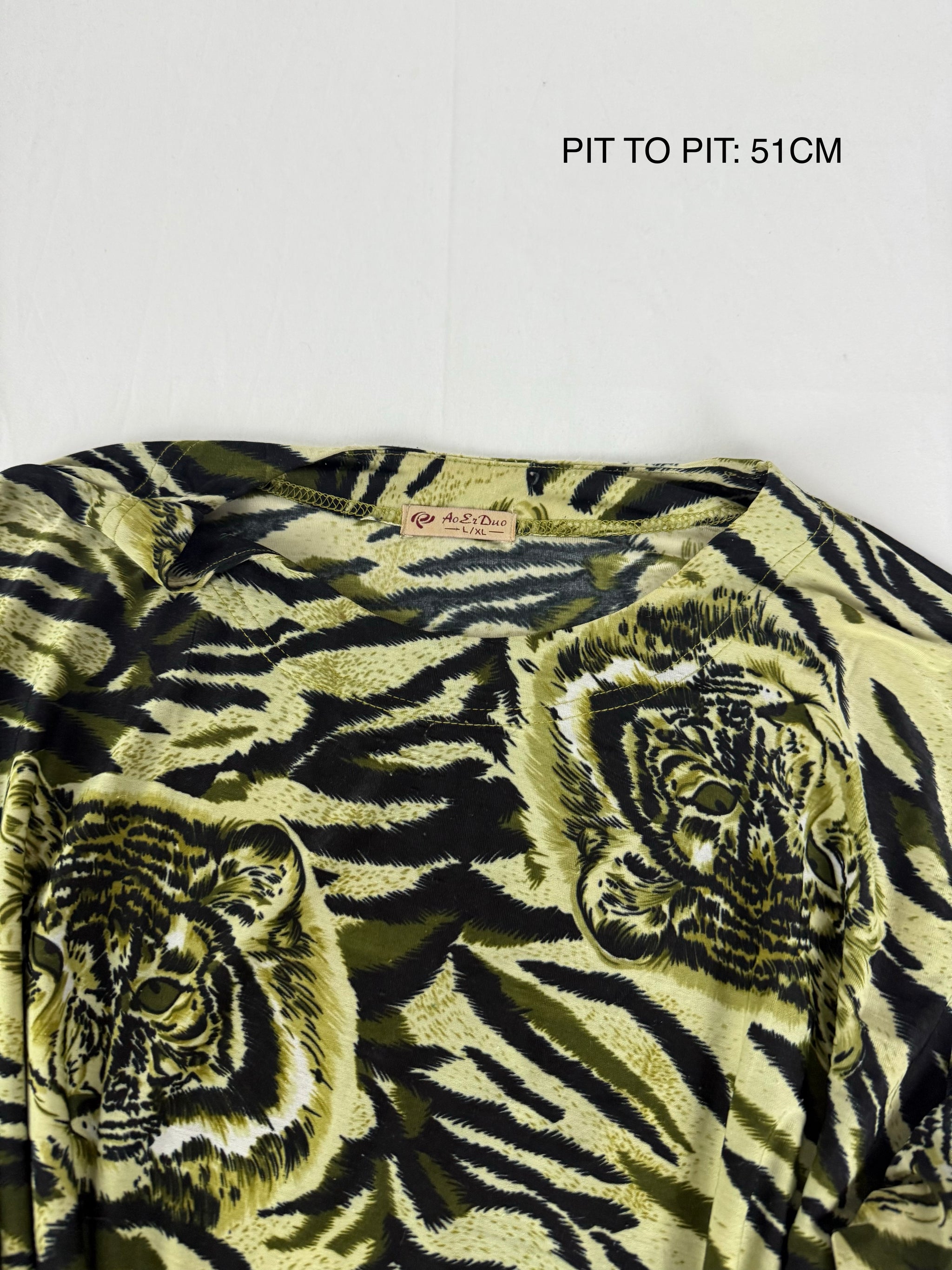 Khaki panther long sleeves top (XXL)
