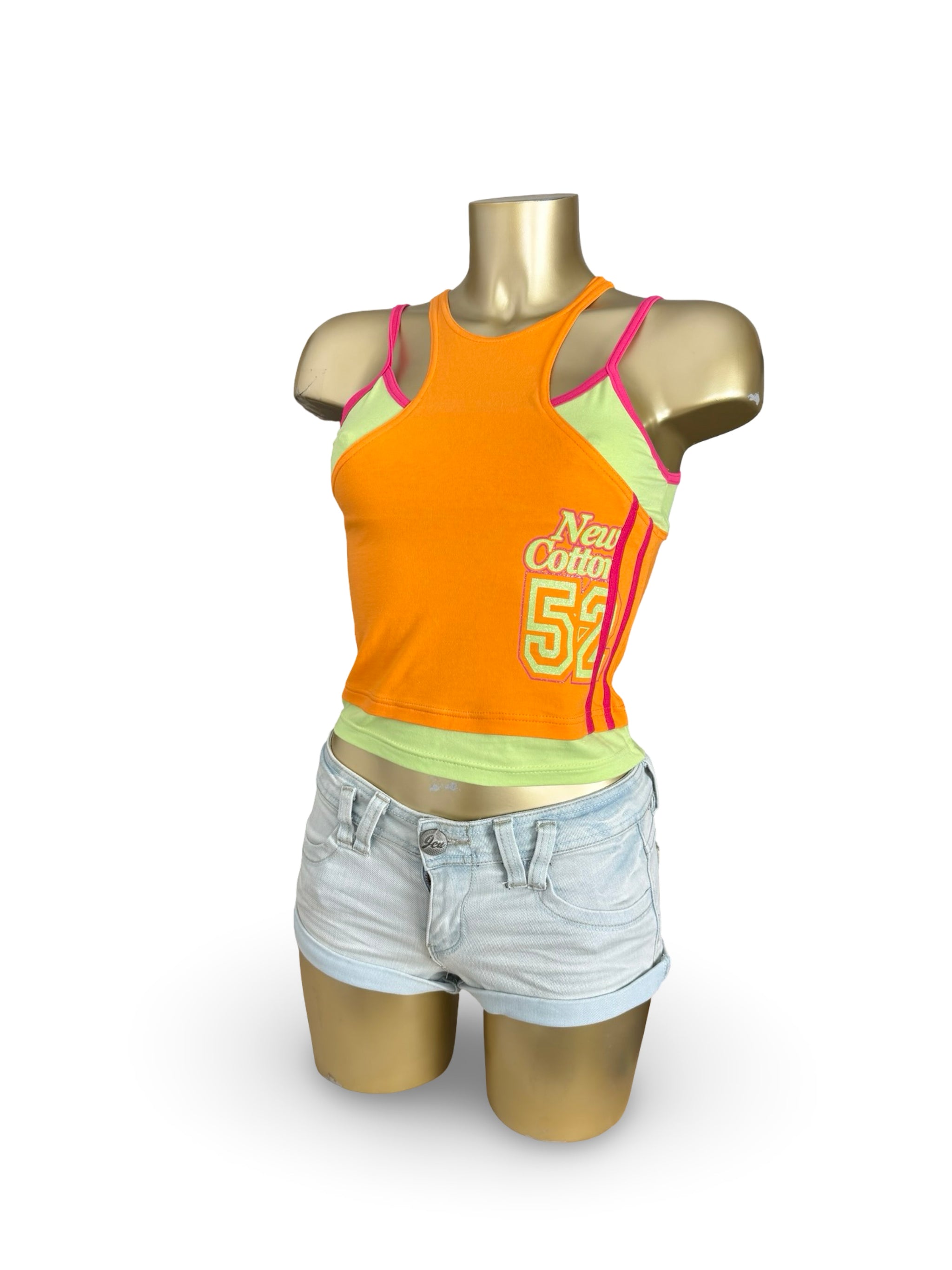 Activewear 2 in 1 cotton stretchy top (S)