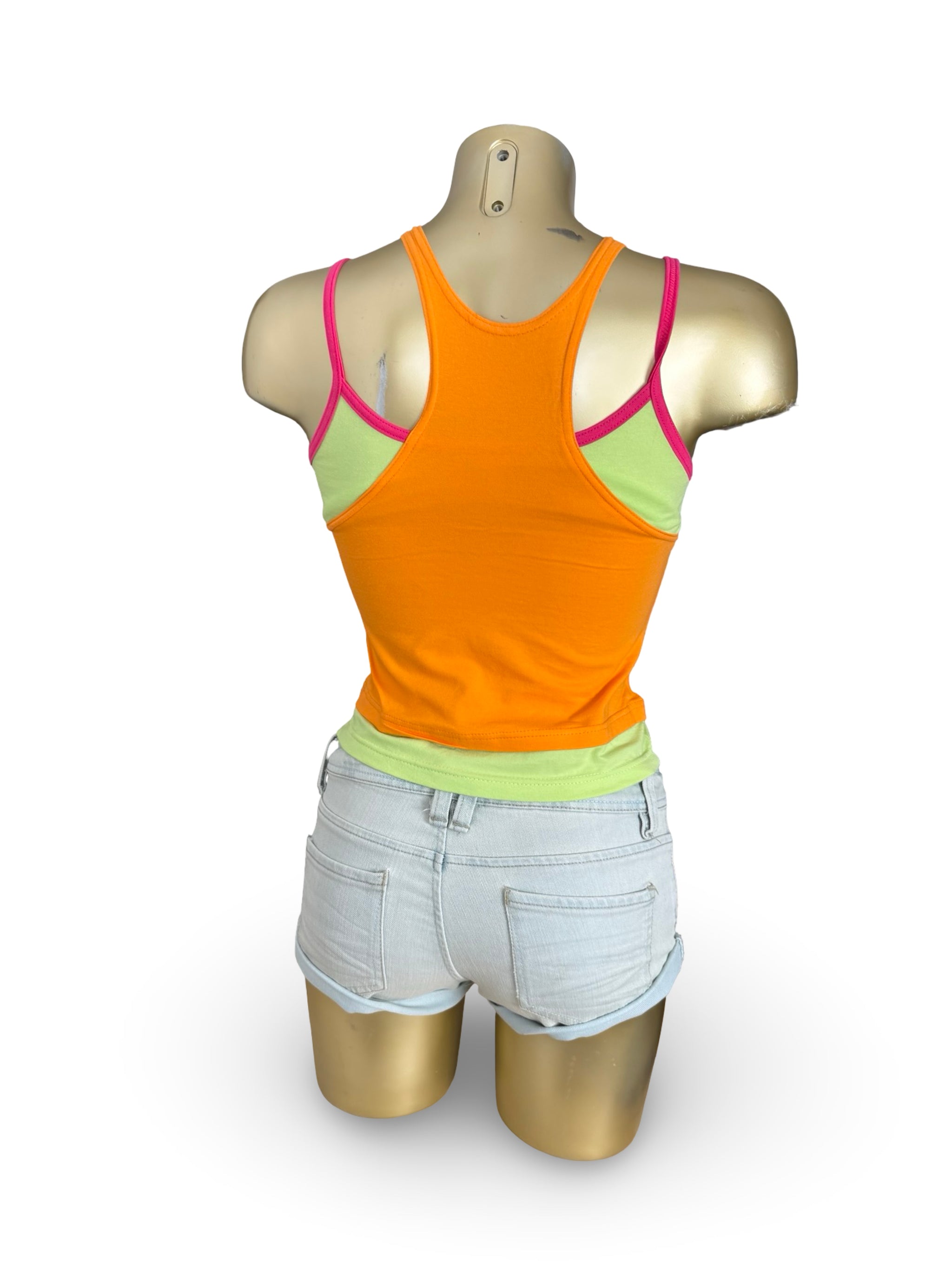 Activewear 2 in 1 cotton stretchy top (S)