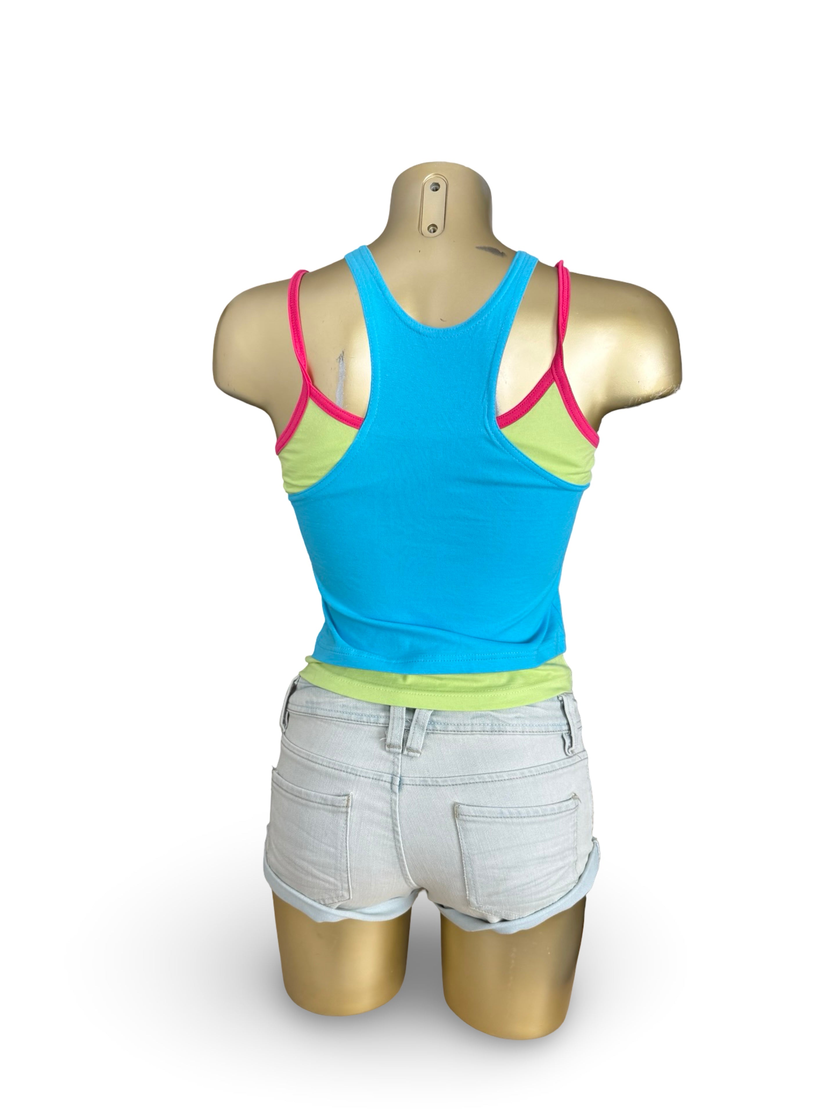 Activewear 2 in 1 cotton stretchy top (S)