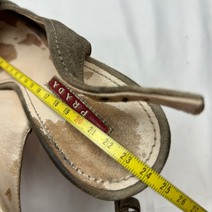 Khaki wedge heels (36)