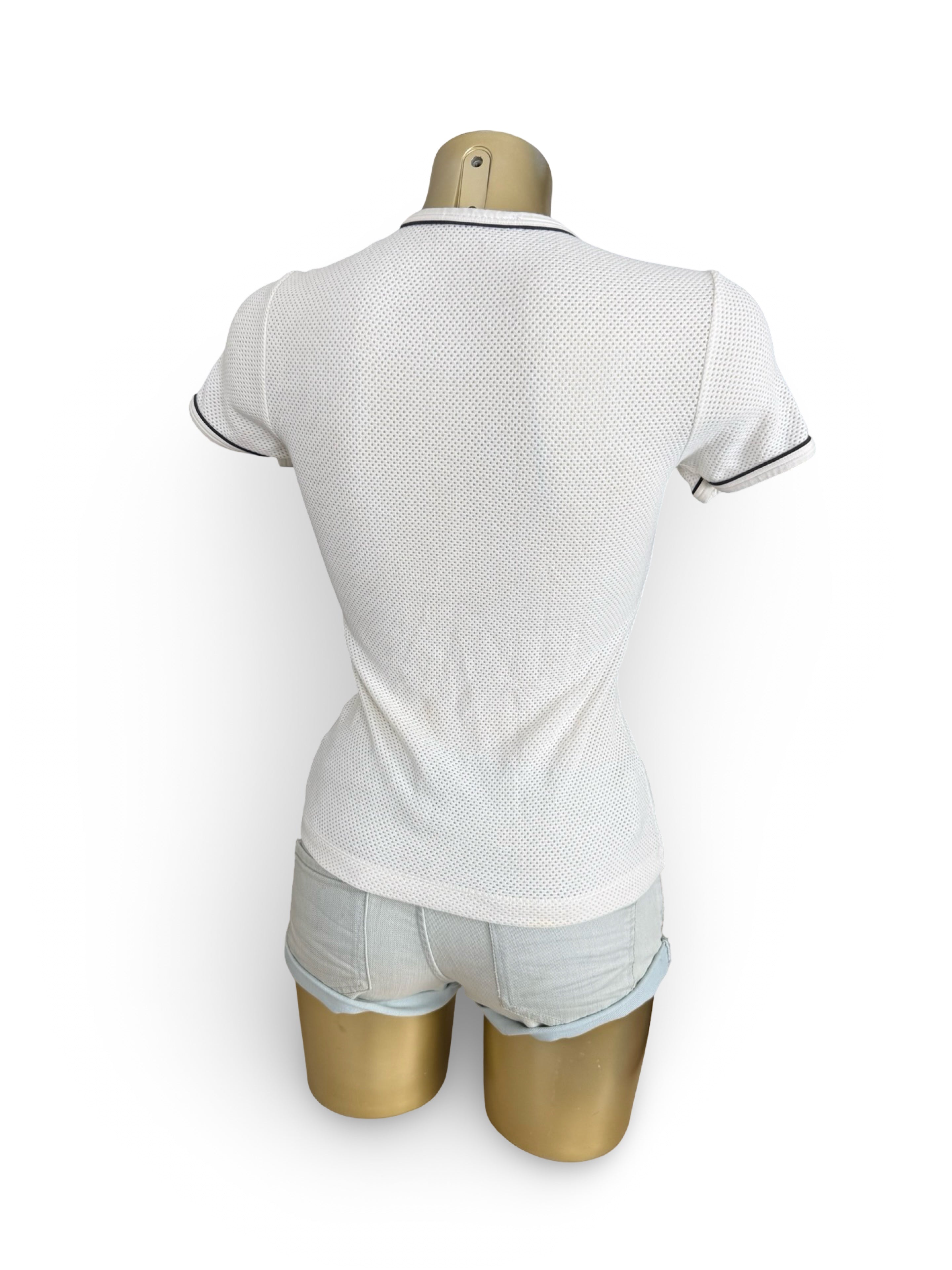 White activewear tight fit tee (S)