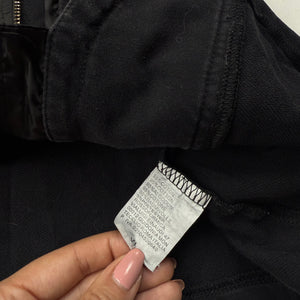 Black zip up hooded jacket (S/M)