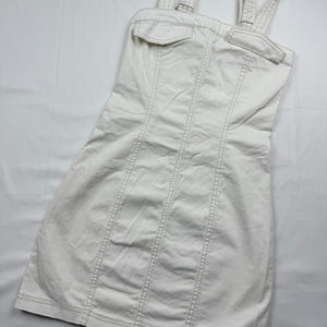 White stretchy denim tight fit mini dress (S)