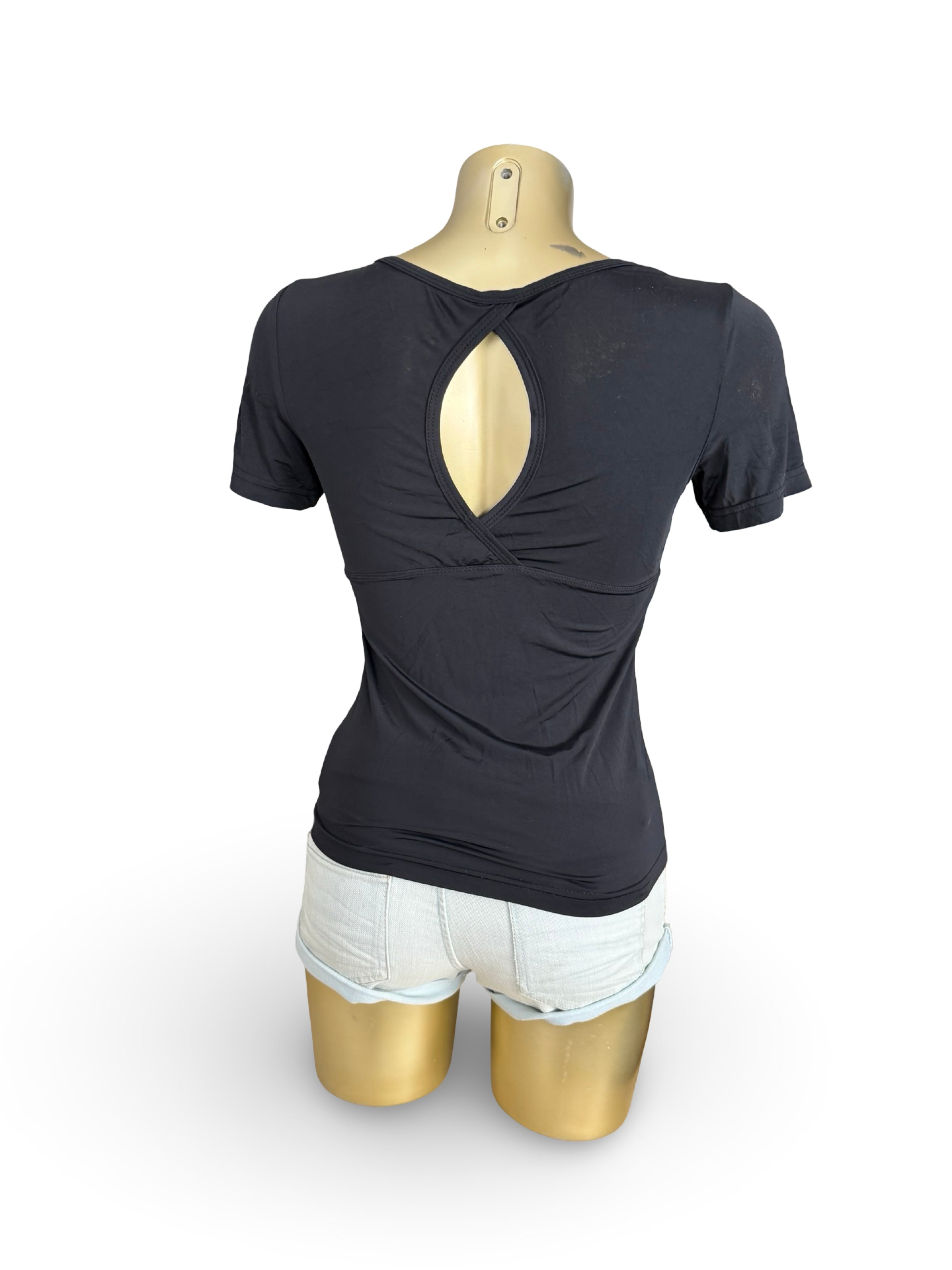 T-shirt graphique en coton kaki (S)