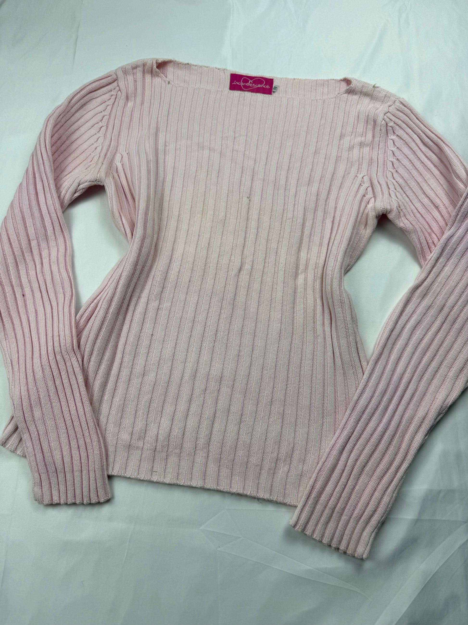 Baby pink ribbed jumper (XL)