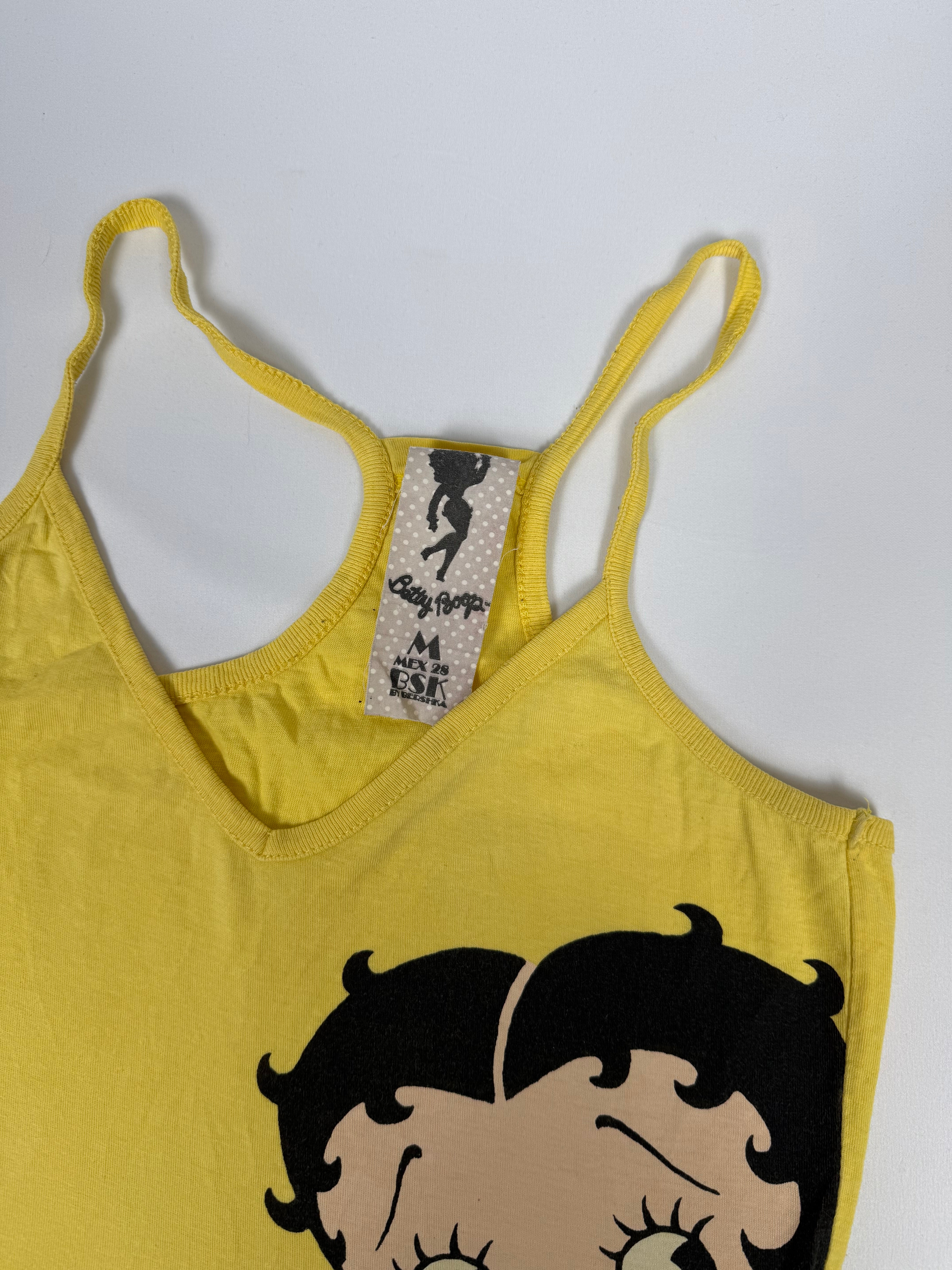 Yellow graphic cotton top (M)