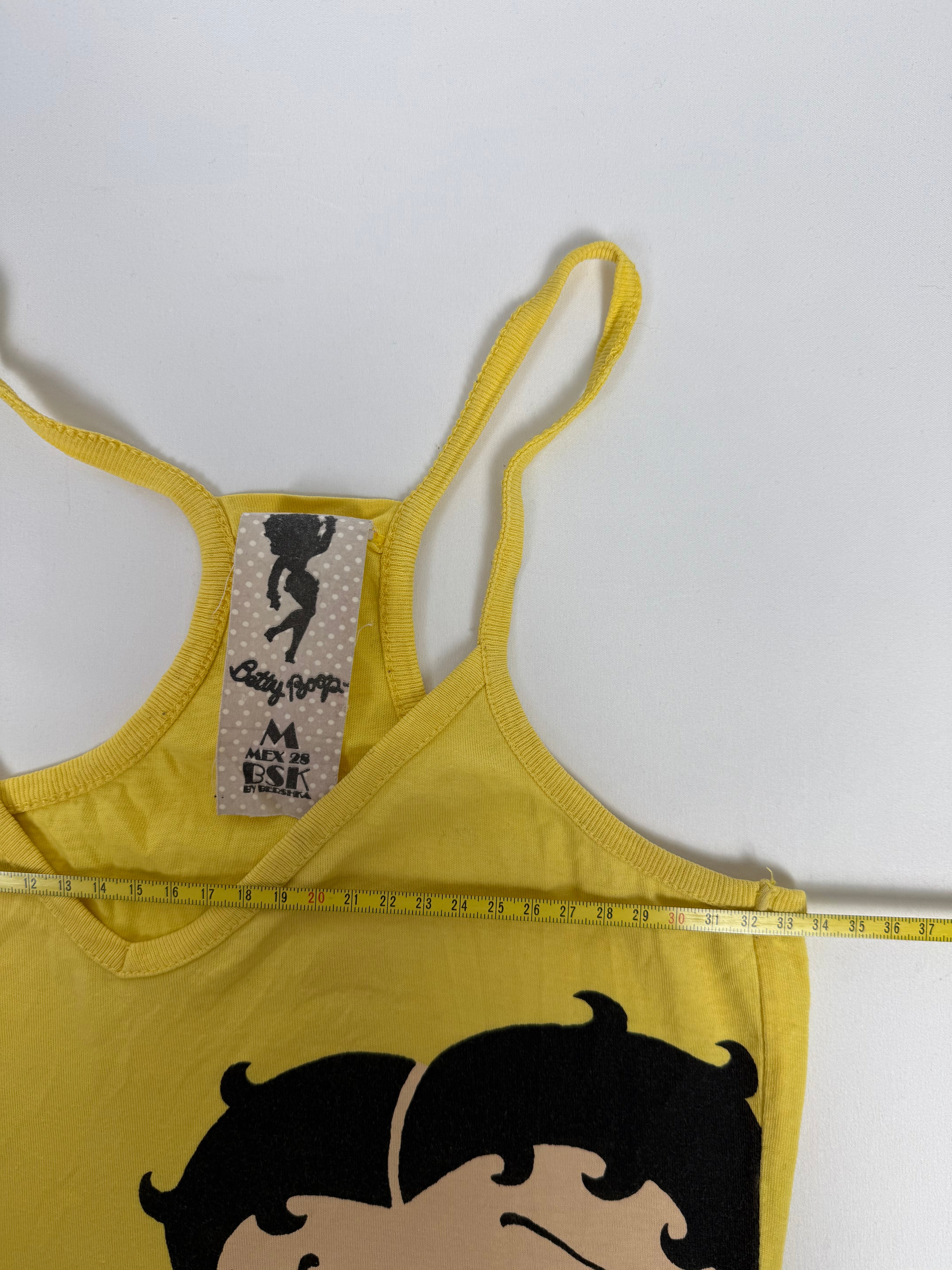 Yellow graphic cotton top (M)