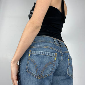 Black graphic halter top (S)