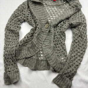 Khaki crochet super soft knitted cardigan jumper (One size)