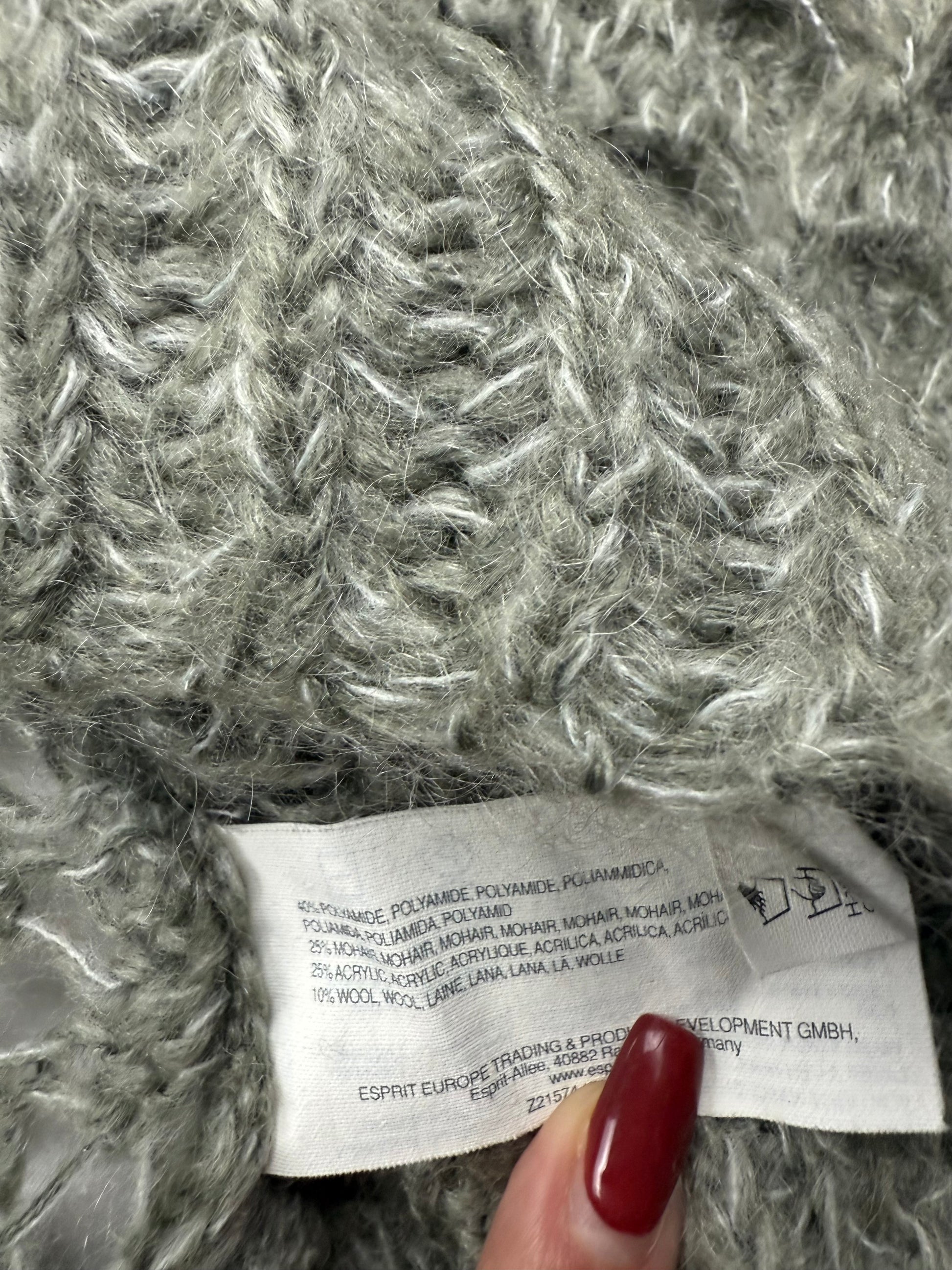 Khaki crochet super soft knitted cardigan jumper (One size)