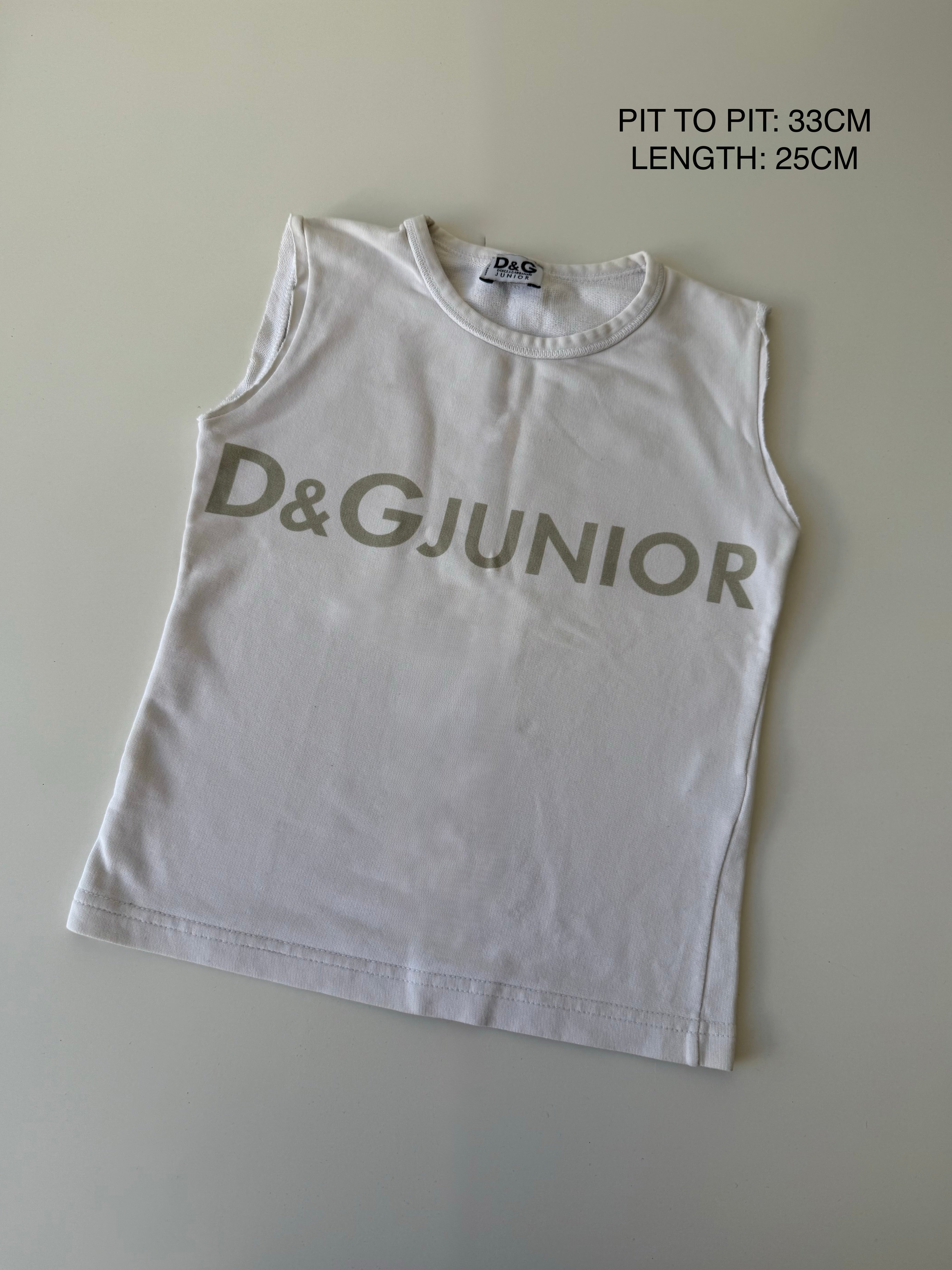 White 100% cotton logo top (XS)