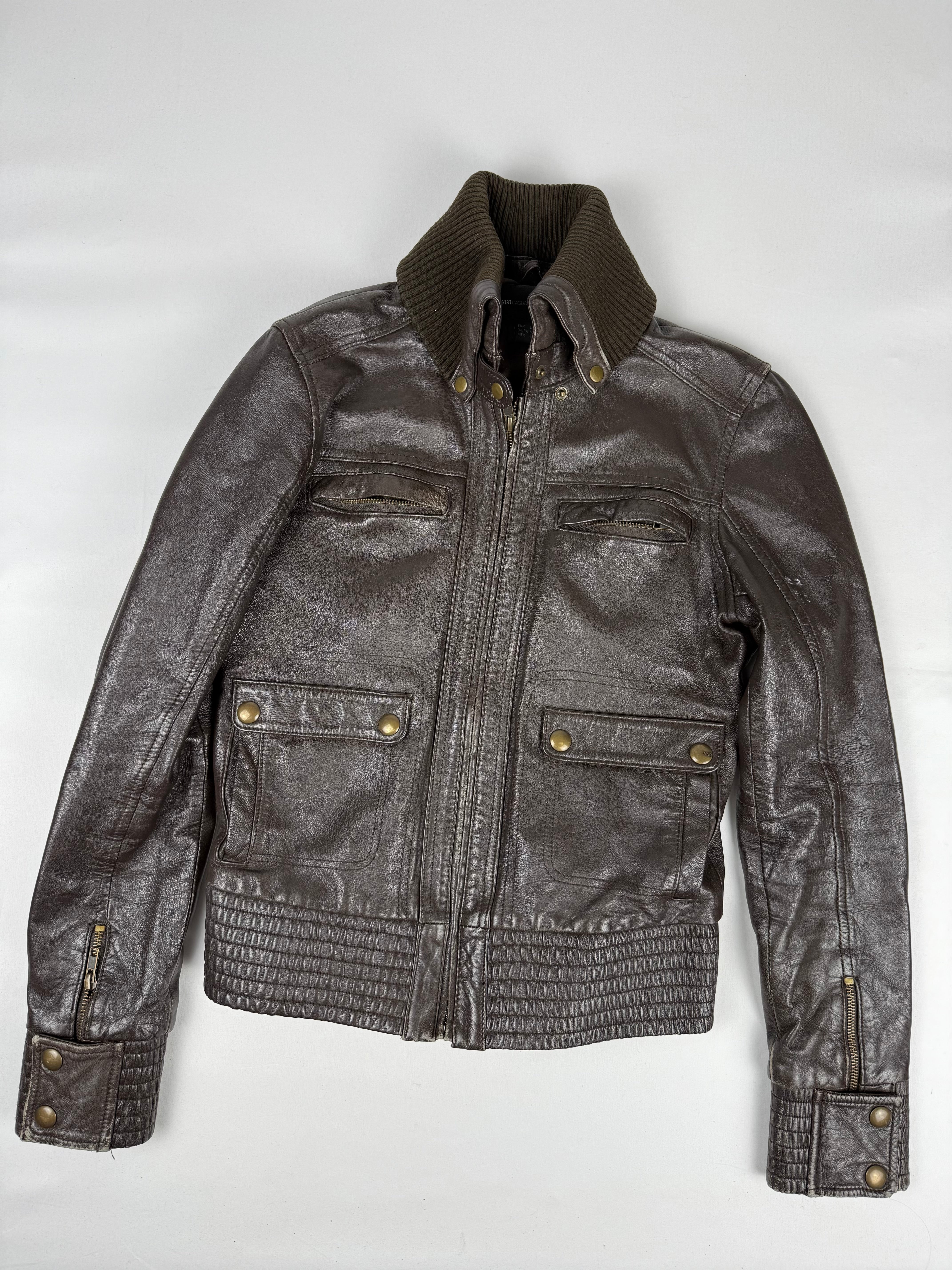 Veste ajustée 100 % coton kaki (L)