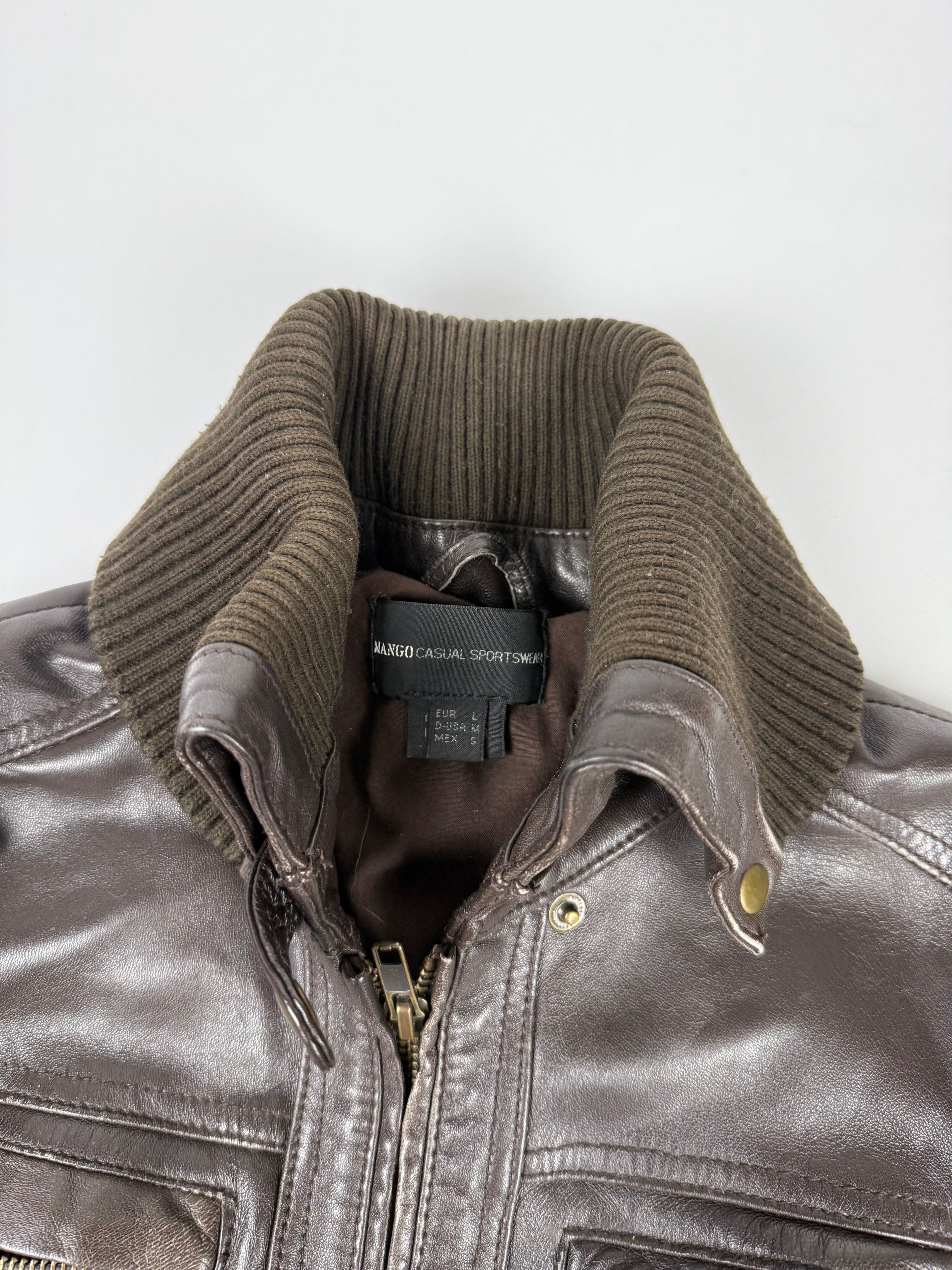 Veste ajustée 100 % coton kaki (L)