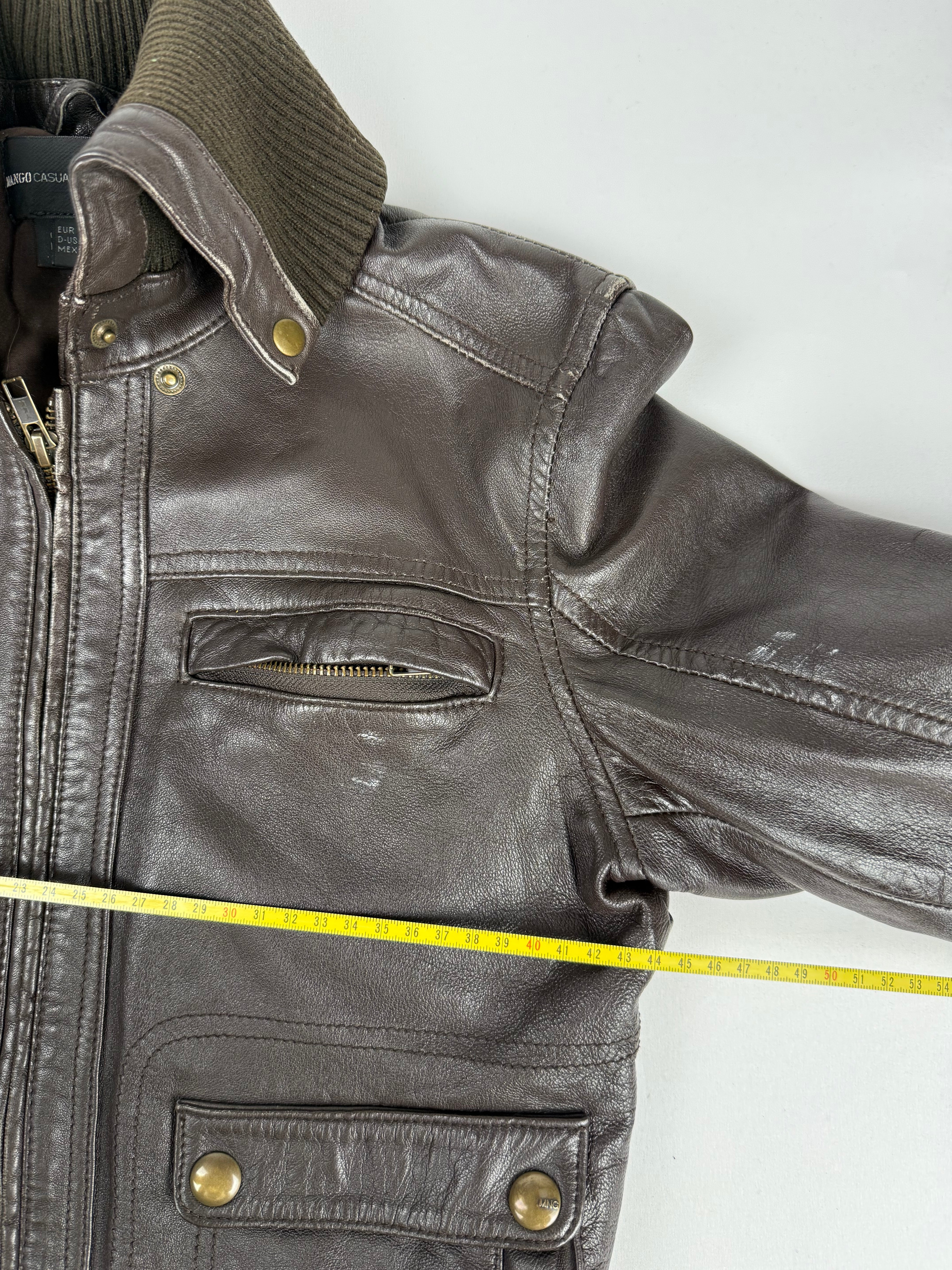 Veste ajustée 100 % coton kaki (L)