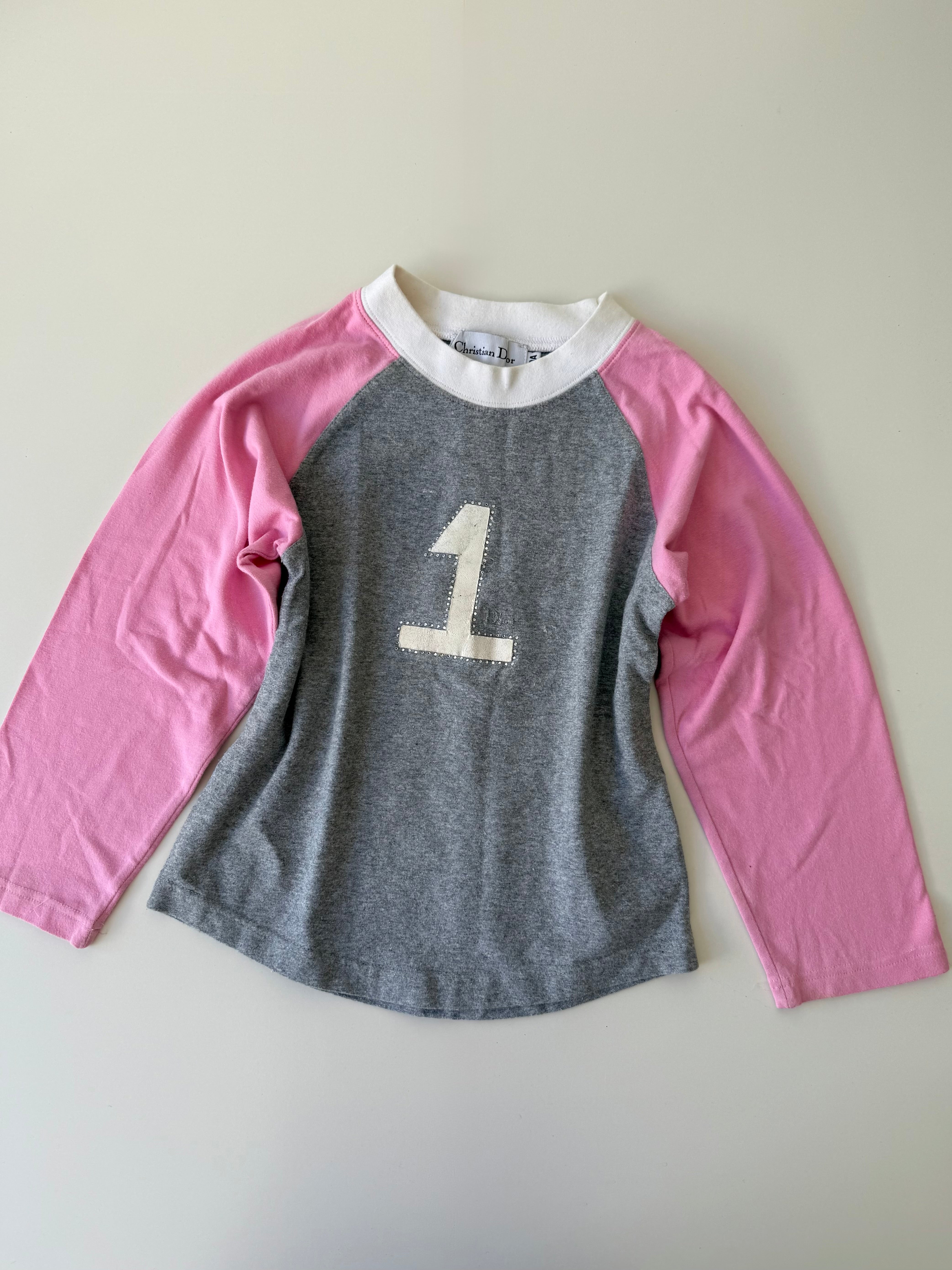 Bicolor pink long sleeves top (XS)