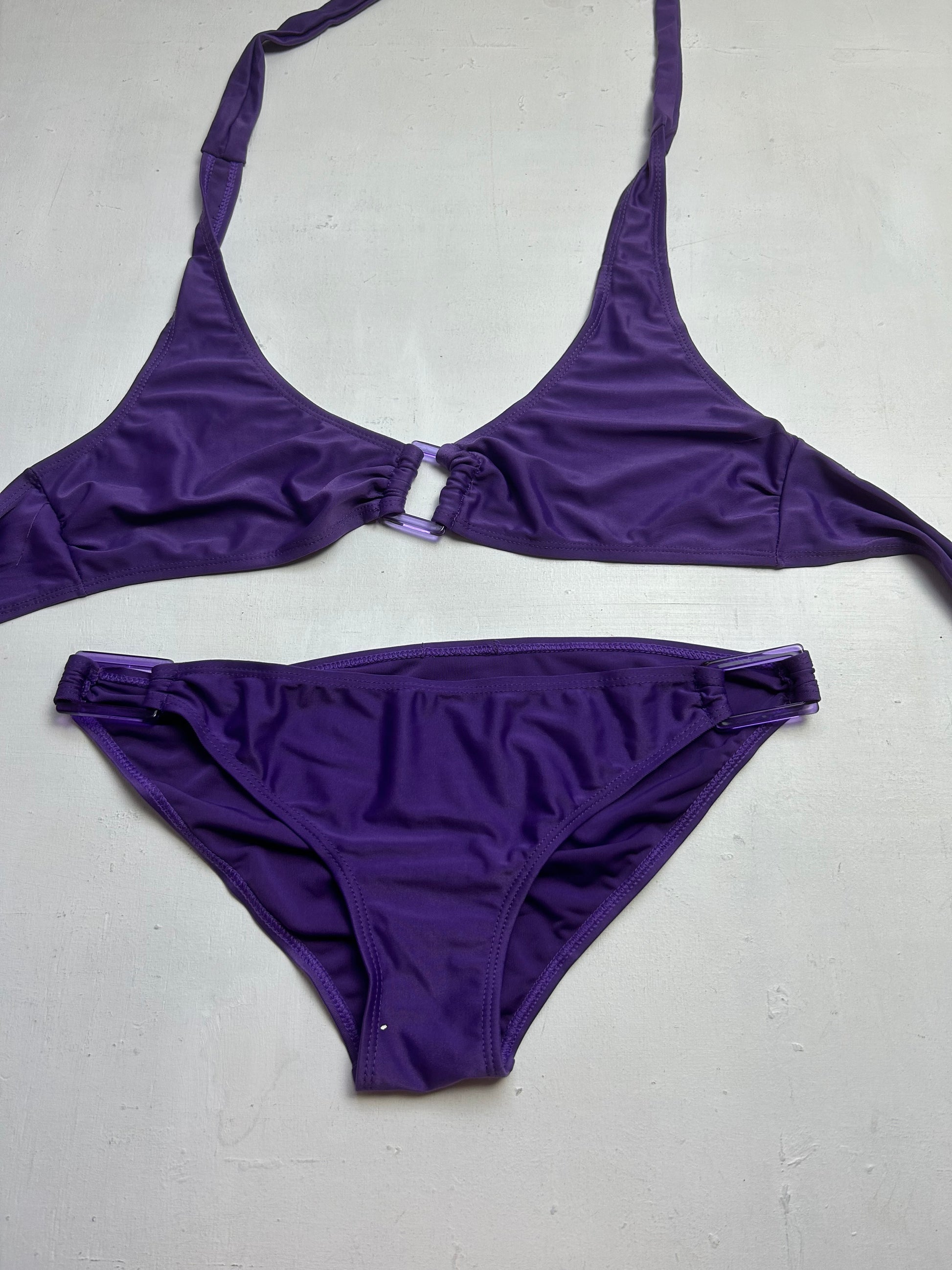 Purple low rise y2k vintage bikini set (M)