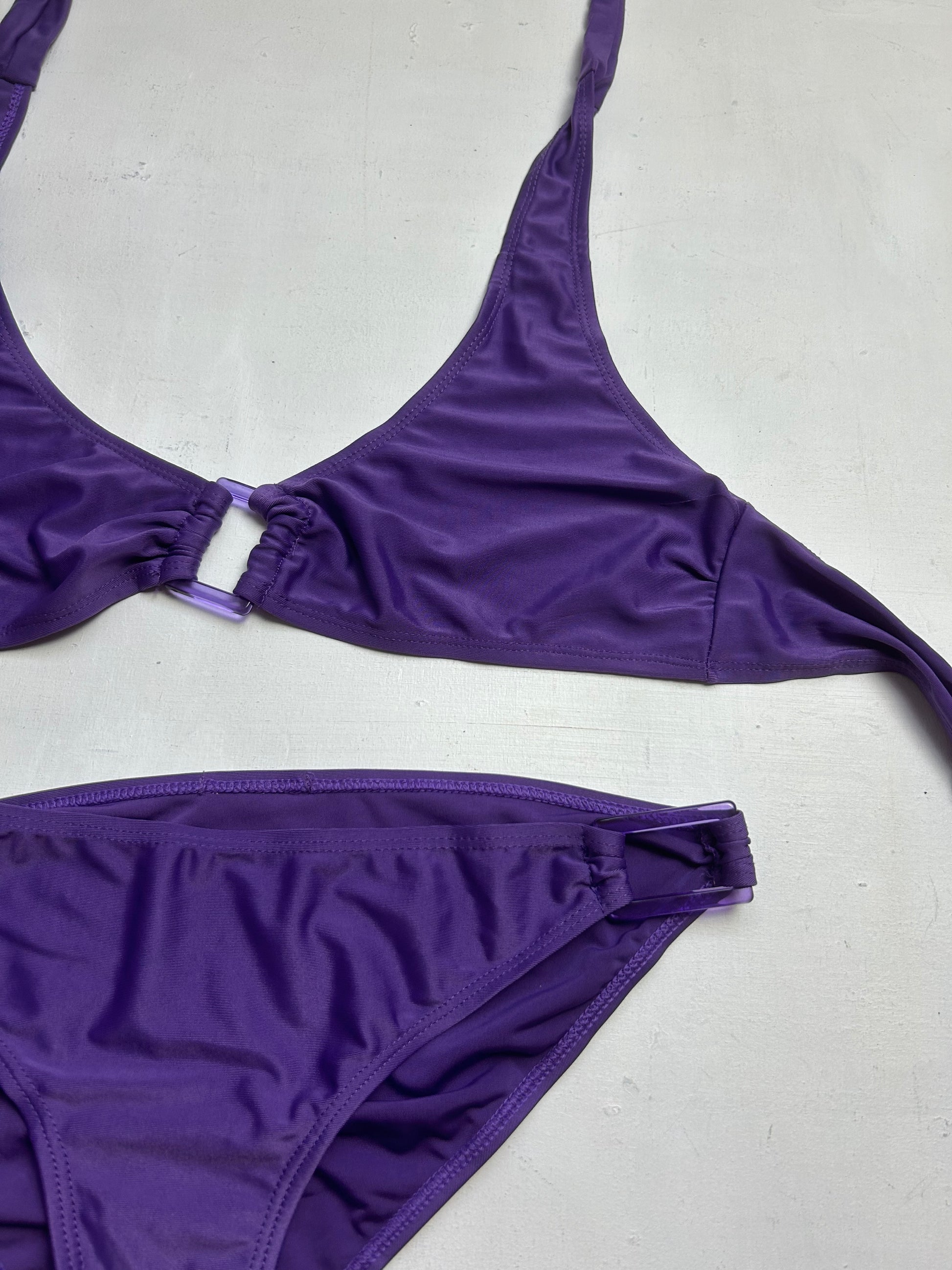 Purple low rise y2k vintage bikini set (M)