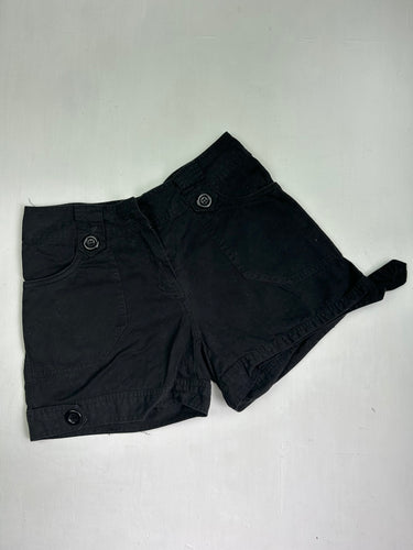 Black 100% cotton low rise mini short (S)