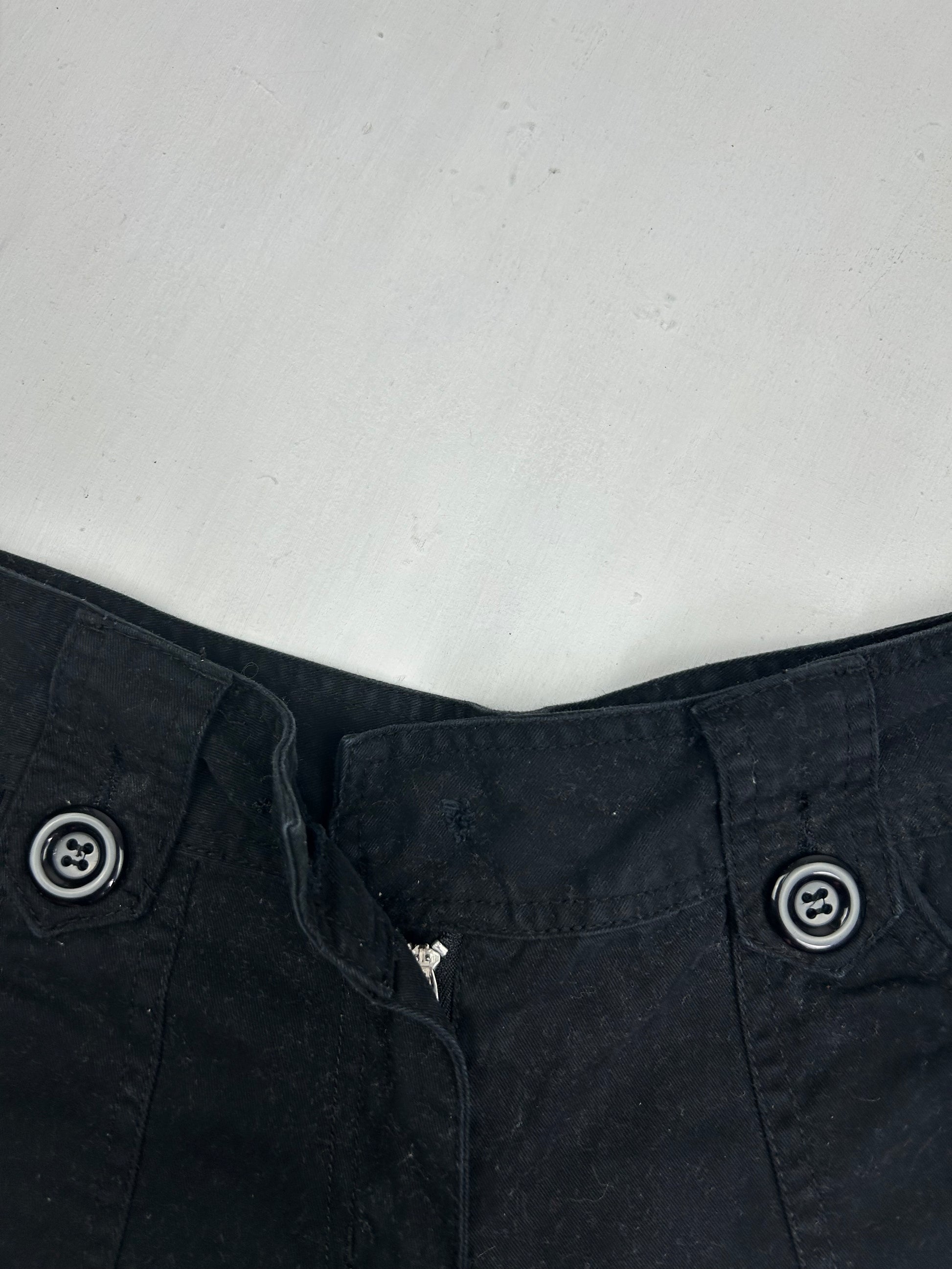 Black 100% cotton low rise mini short (S)