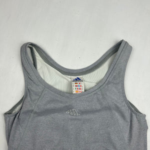 Grey tight fit tank top with bra (S)