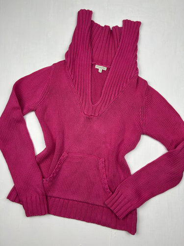 Pink knitted high neck jumper (S)