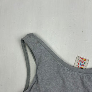 Grey tight fit tank top with bra (S)