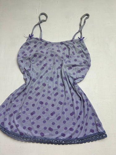 Lilac floral print y2k stretchy lingerie cami top (M/L)