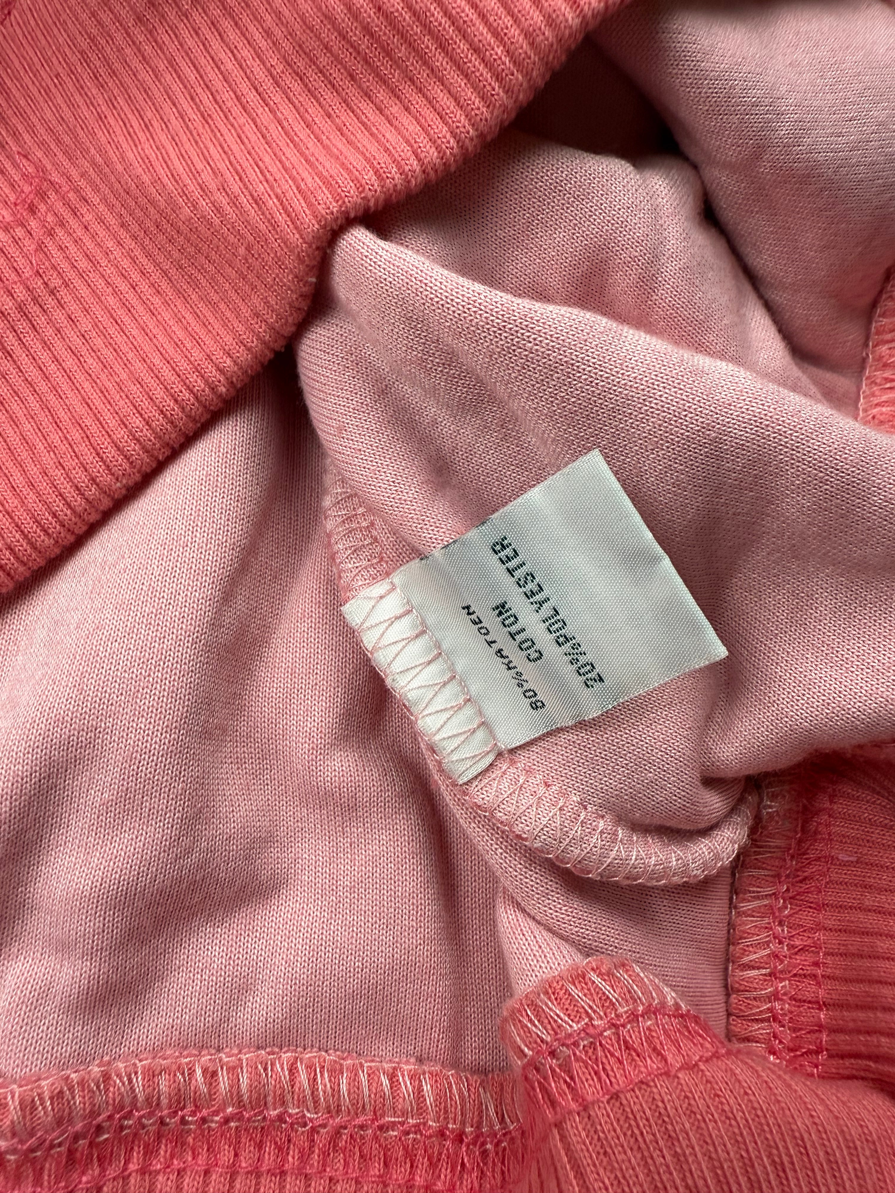 Pink velvet zip up hooded tee (XL)