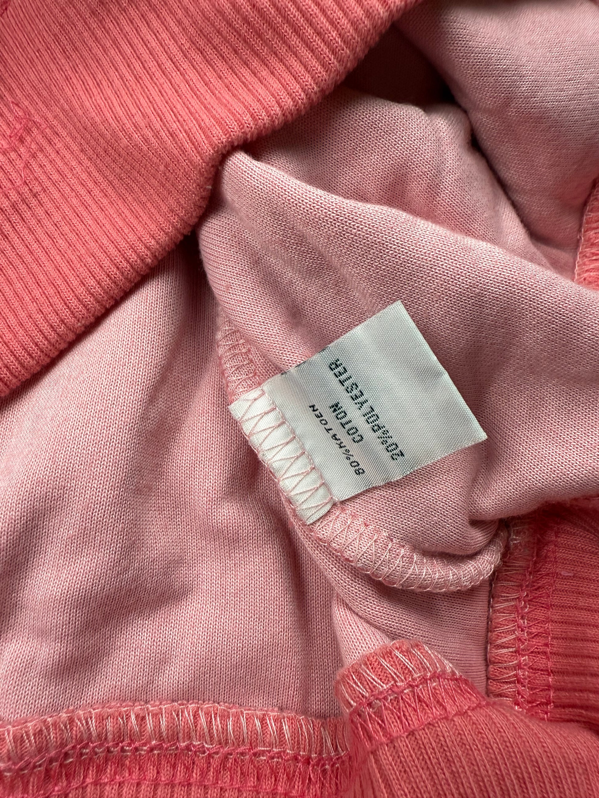 Pink velvet zip up hooded tee (XL)