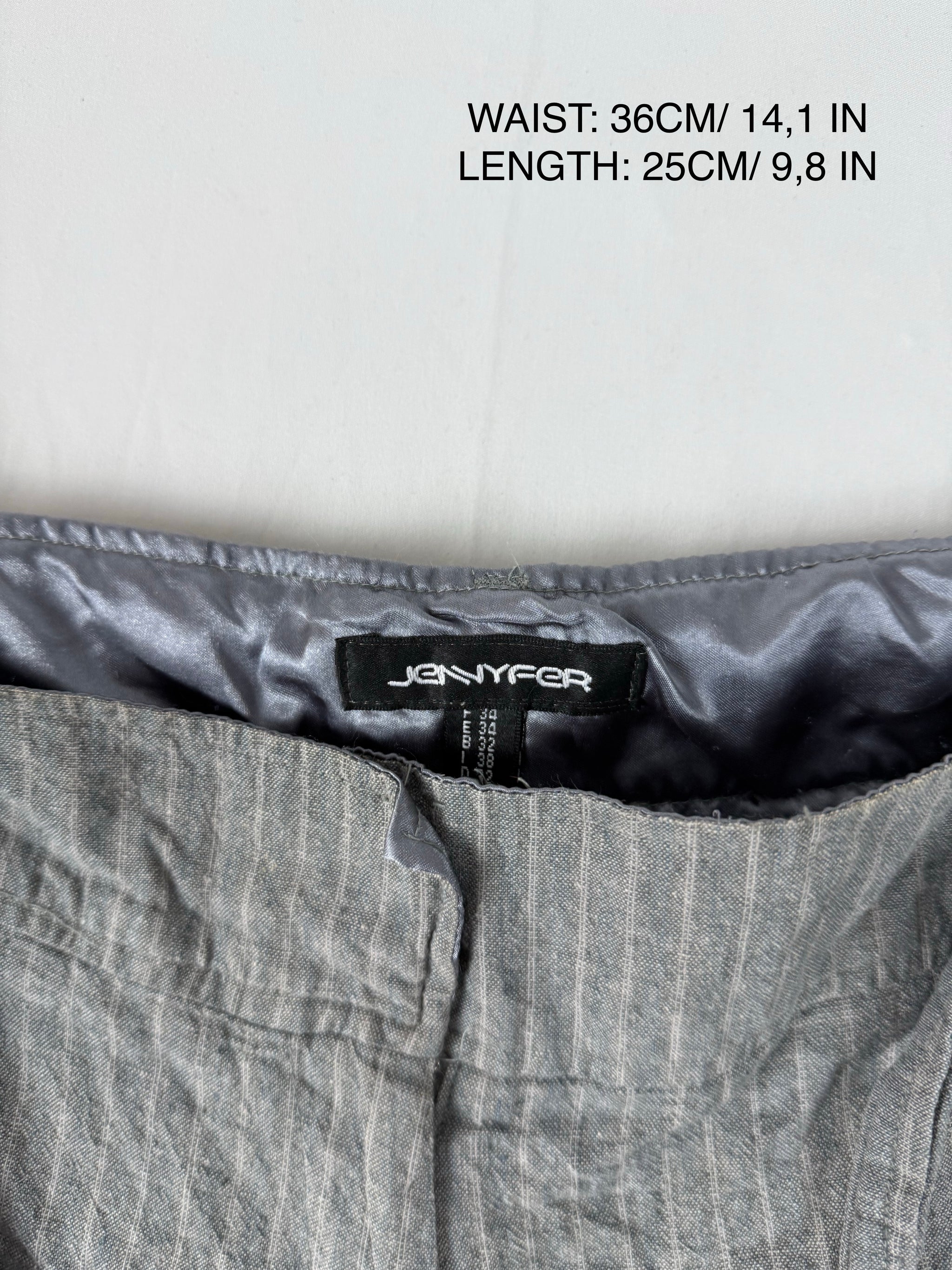 Grey office low rise mini short (XS/S)