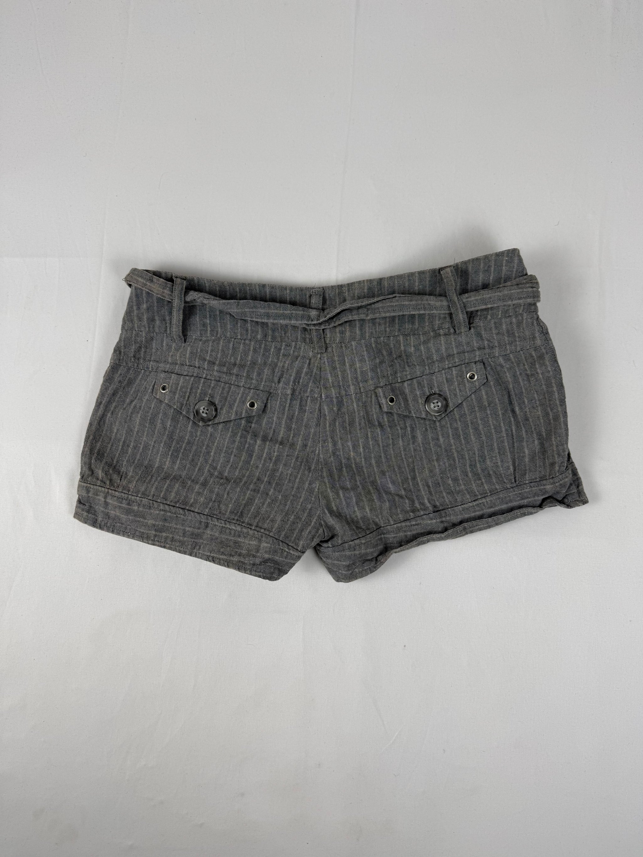 Grey office low rise mini short (XS/S)