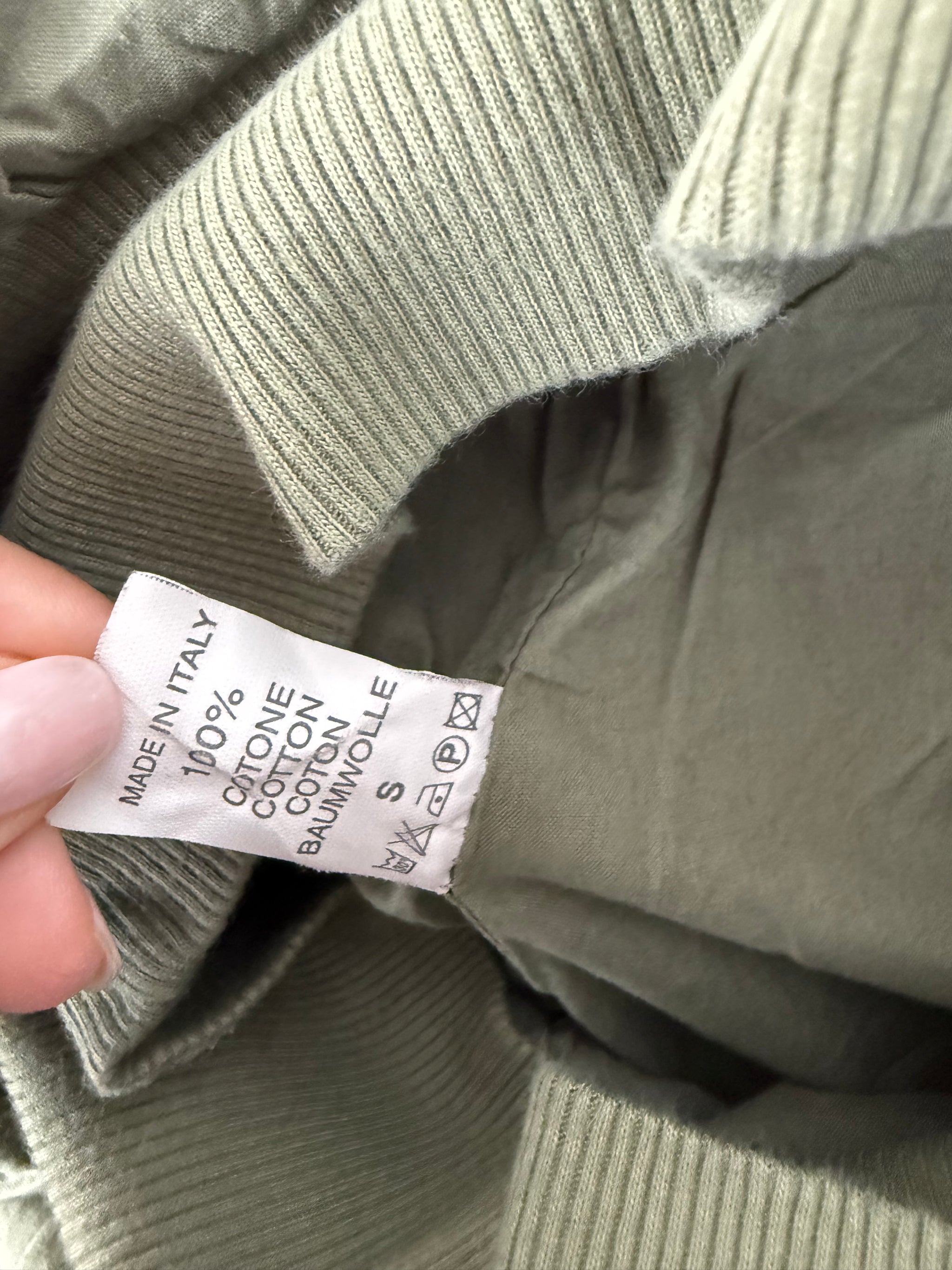Khaki cotton low waist sirwal capri pants (S)