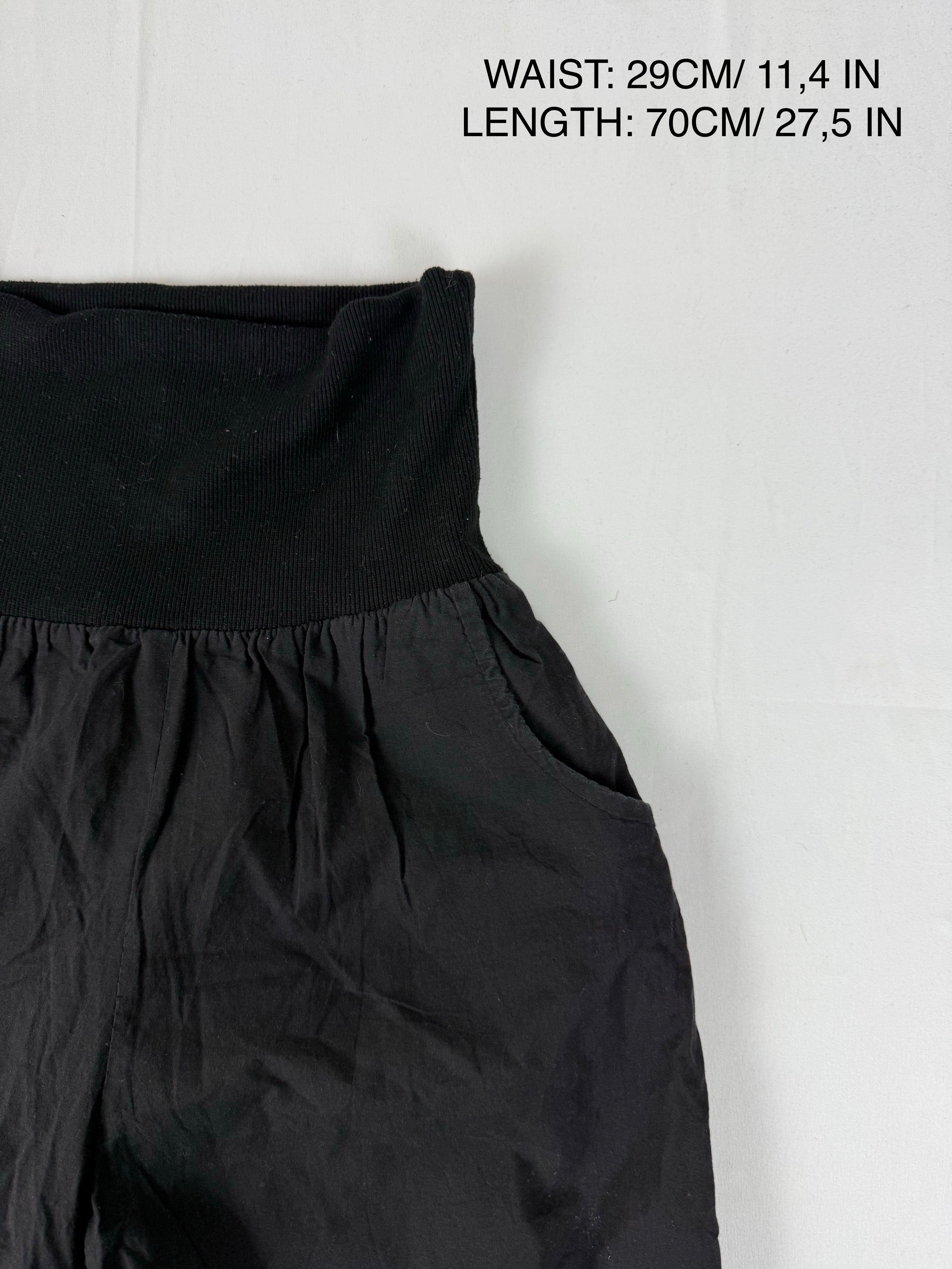 Black cotton low waist sirwal capri pants (S)