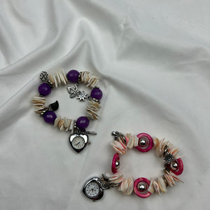 Pearls elastic bracelet watch jewelry