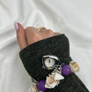 Pearls elastic bracelet watch jewelry