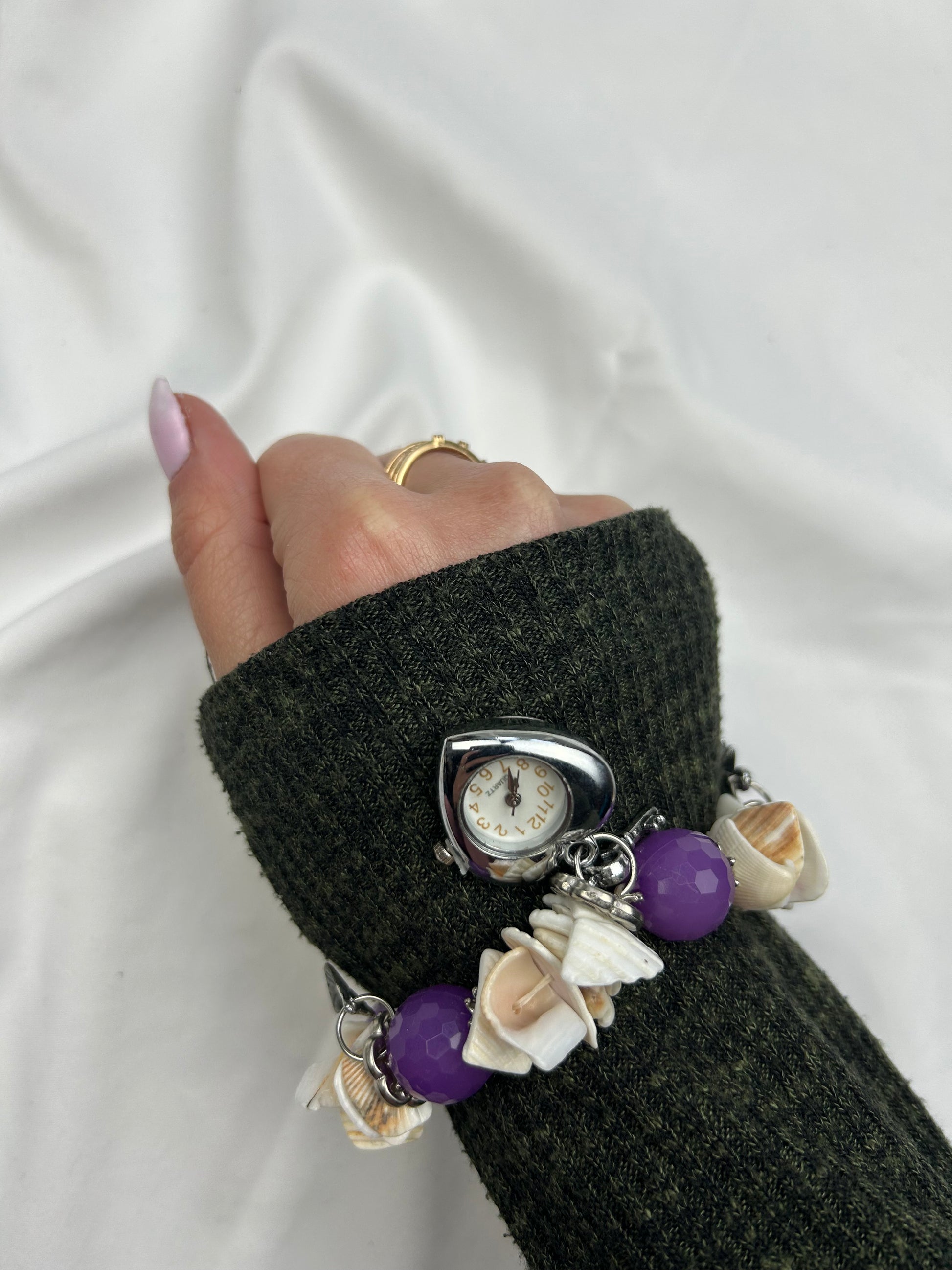 Pearls elastic bracelet watch jewelry