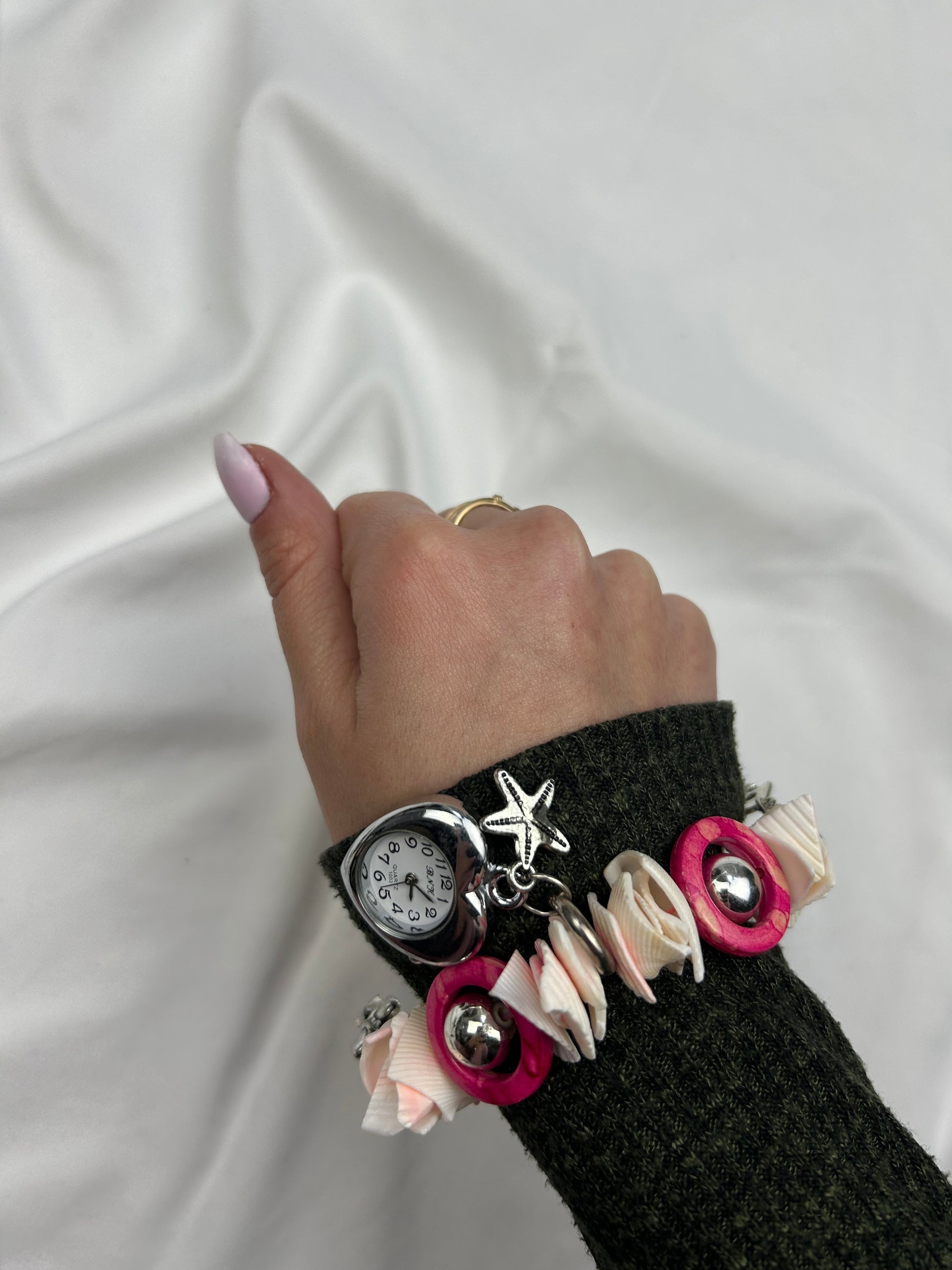 Pearls elastic bracelet watch jewelry
